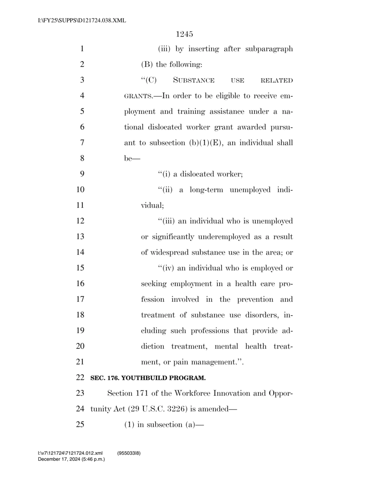 1245 
1 (iii) by inserting after subparagraph 
2 (B) the following: 
3 ‘‘(C) SUBSTANCE USE RELAT…