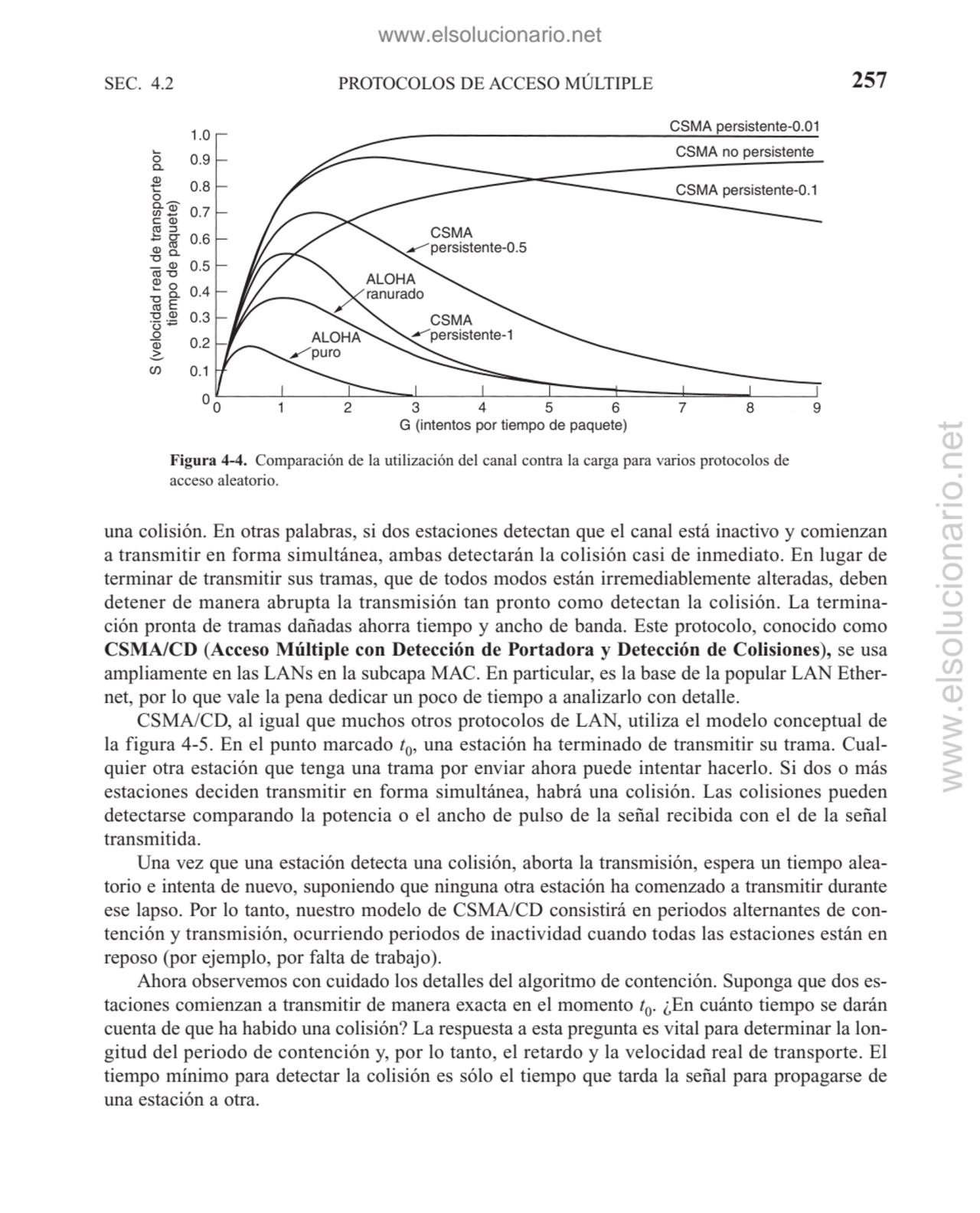 SEC. 4.2 PROTOCOLOS DE ACCESO MÚLTIPLE 257
una colisión. En otras palabras, si dos estaciones dete…