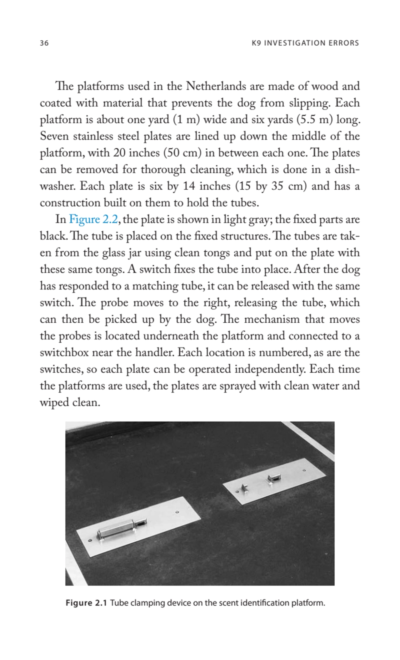 36 K9 INVESTIGATION ERRORS
The platforms used in the Netherlands are made of wood and 
coated wit…