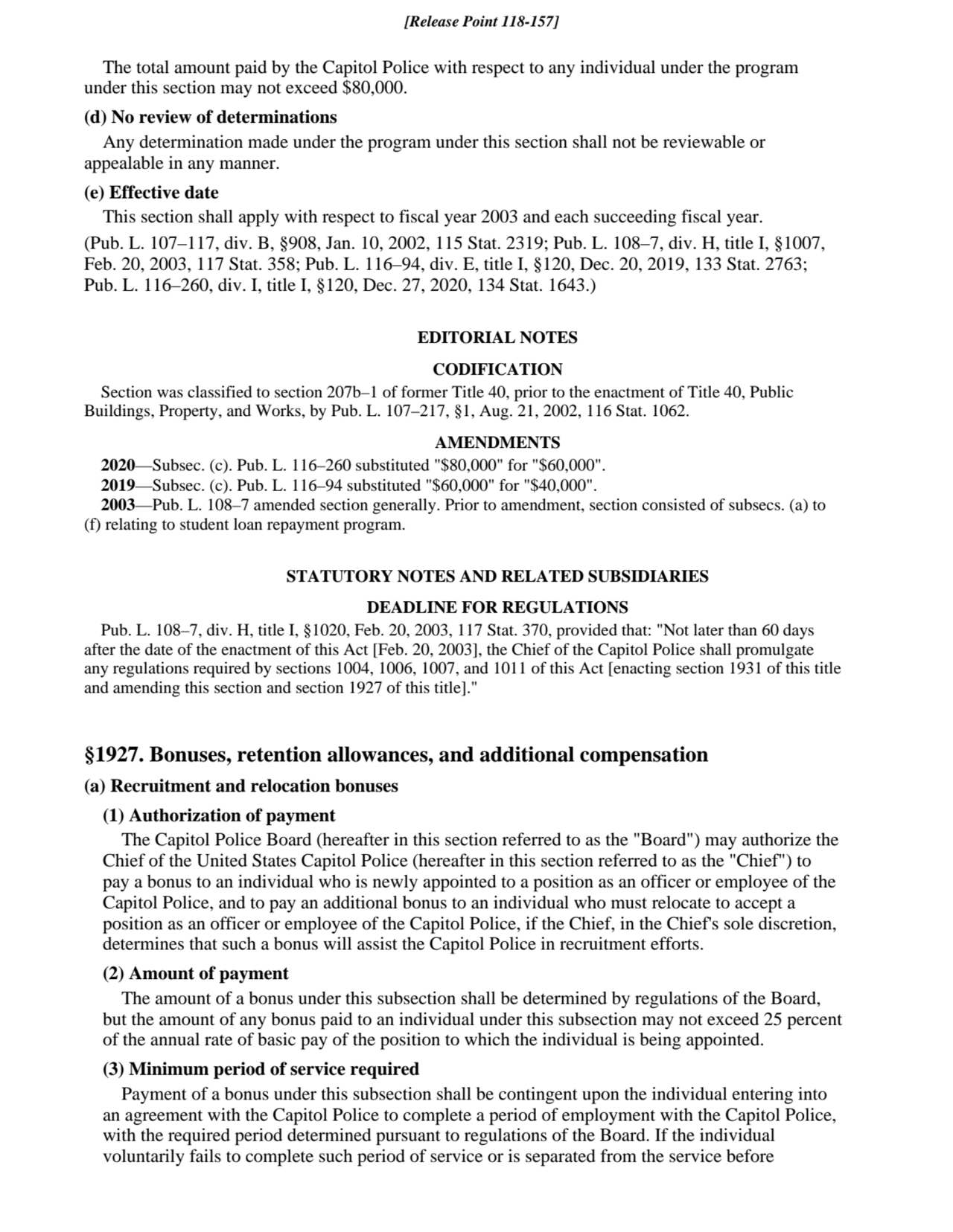 The total amount paid by the Capitol Police with respect to any individual under the program
under…