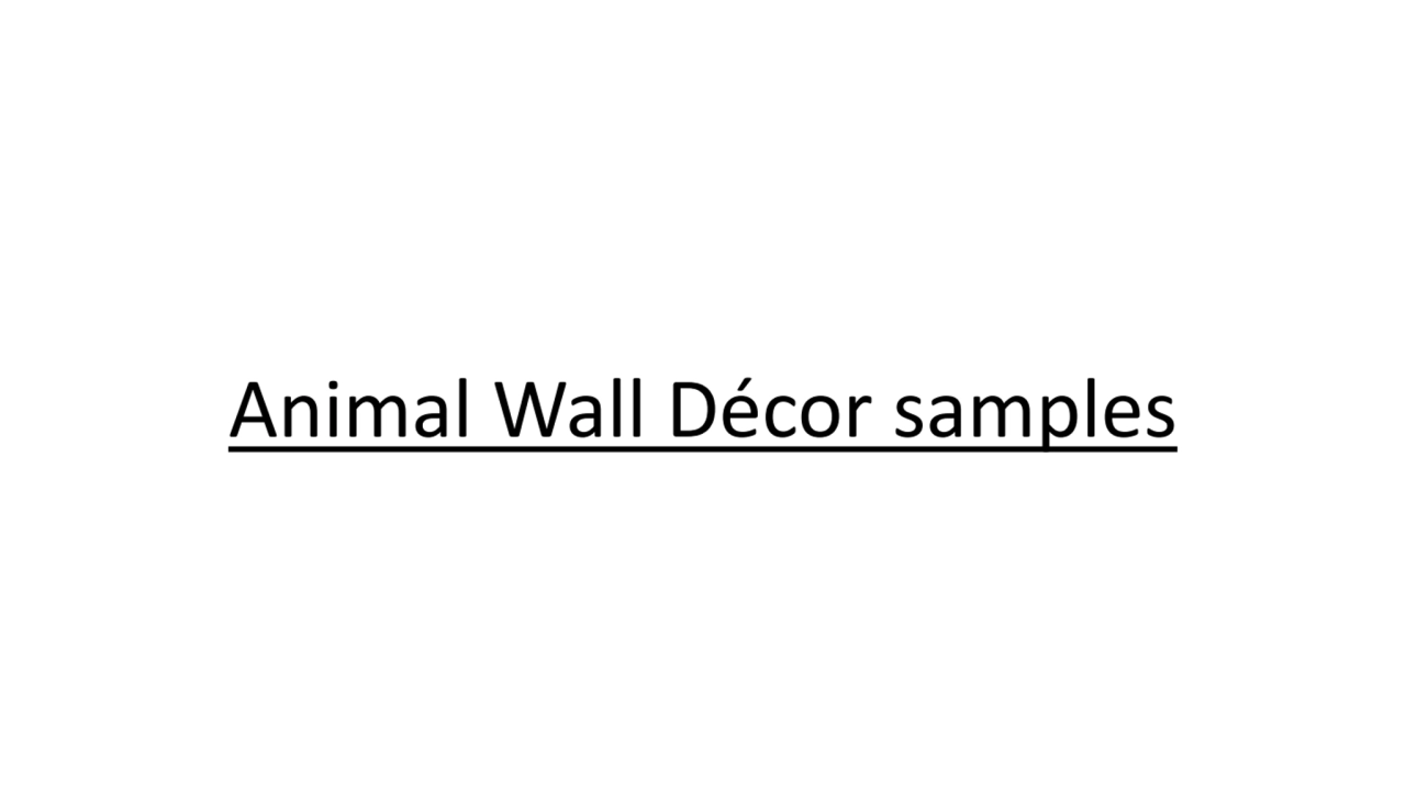 Designing Unique Animal Décor