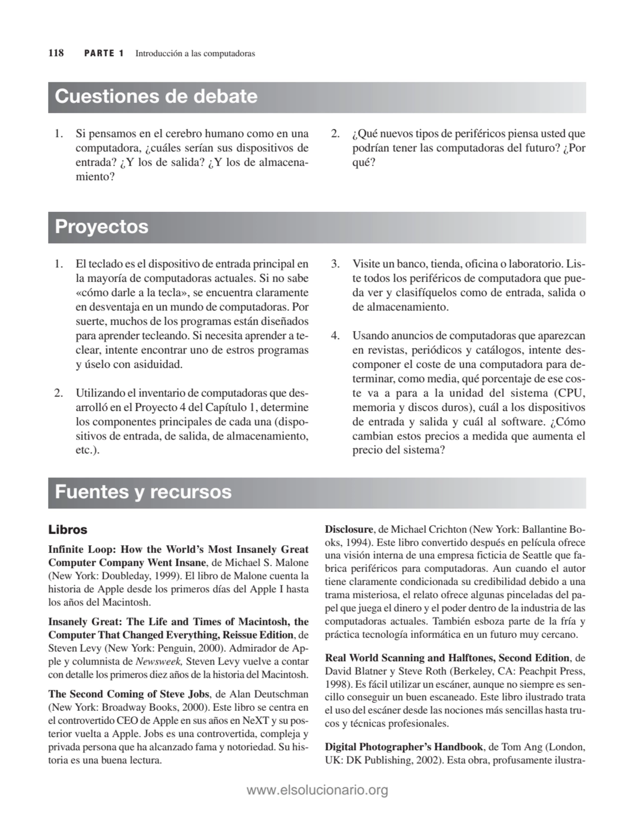 118 PARTE 1 Introducción a las computadoras
1. Si pensamos en el cerebro humano como en una
compu…