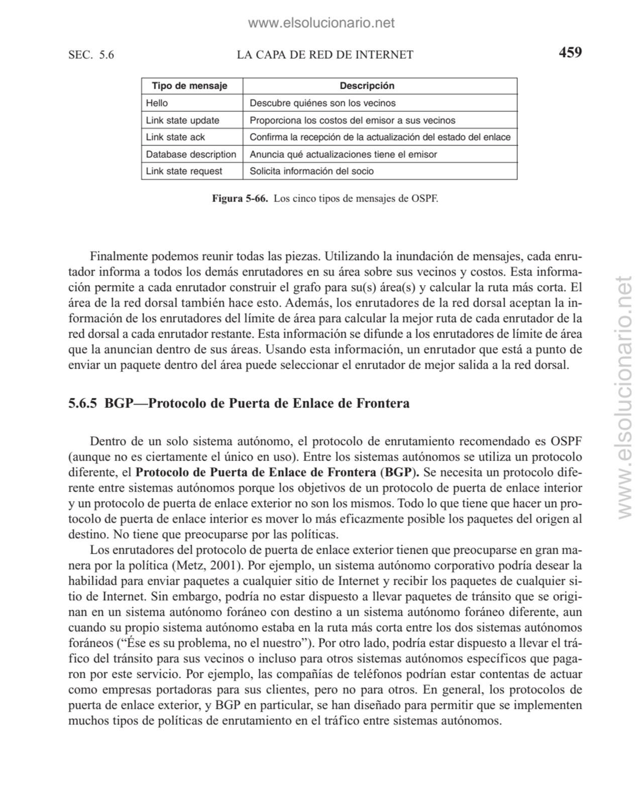 SEC. 5.6 LA CAPA DE RED DE INTERNET 459
Finalmente podemos reunir todas las piezas. Utilizando la …