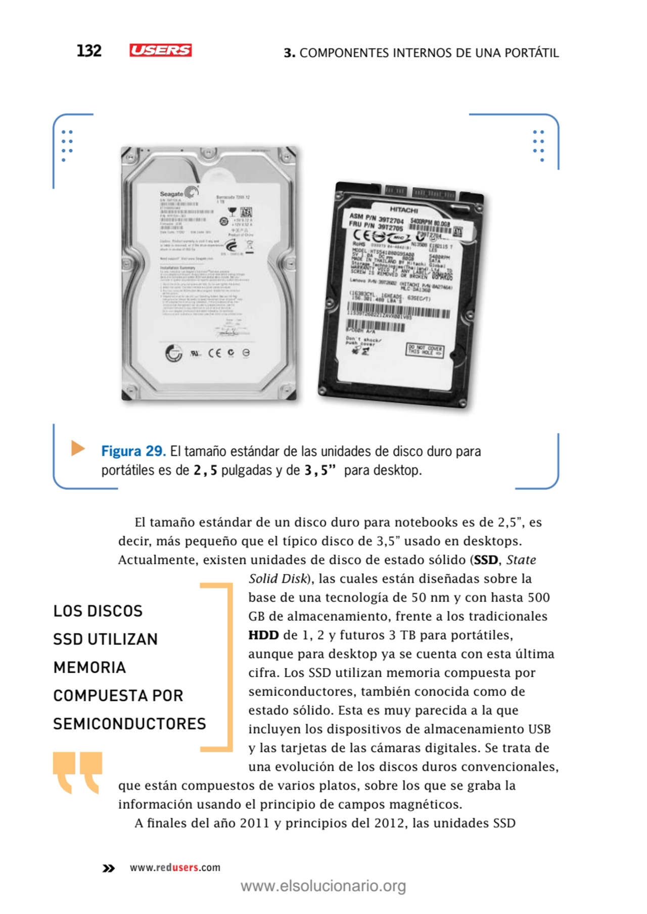 132 3. Componentes internos de una portátil 
www.redusers.com
Figura 29. El tamaño estándar de la…