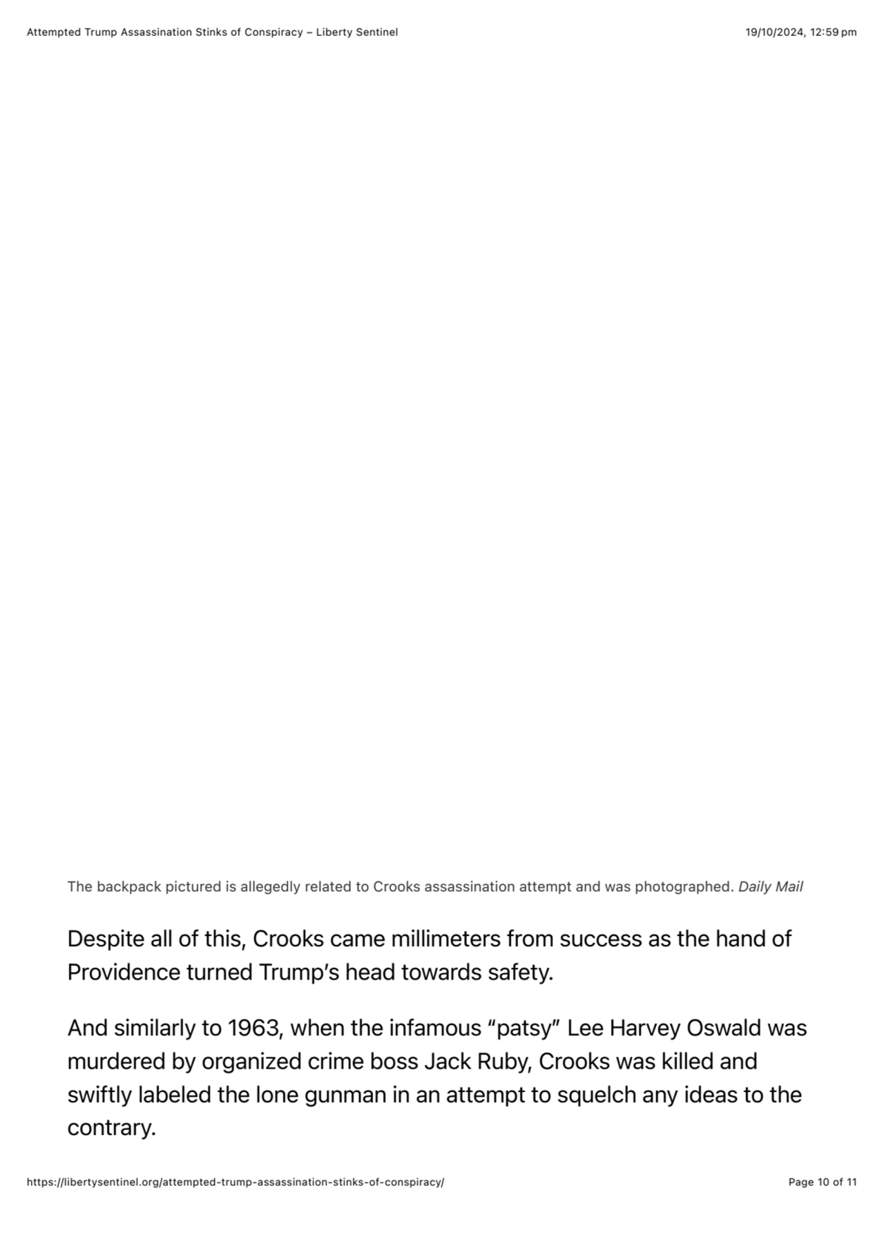 Attempted Trump Assassination Stinks of Conspiracy – Liberty Sentinel 19/10/2024, 12:59 pm
https:/…