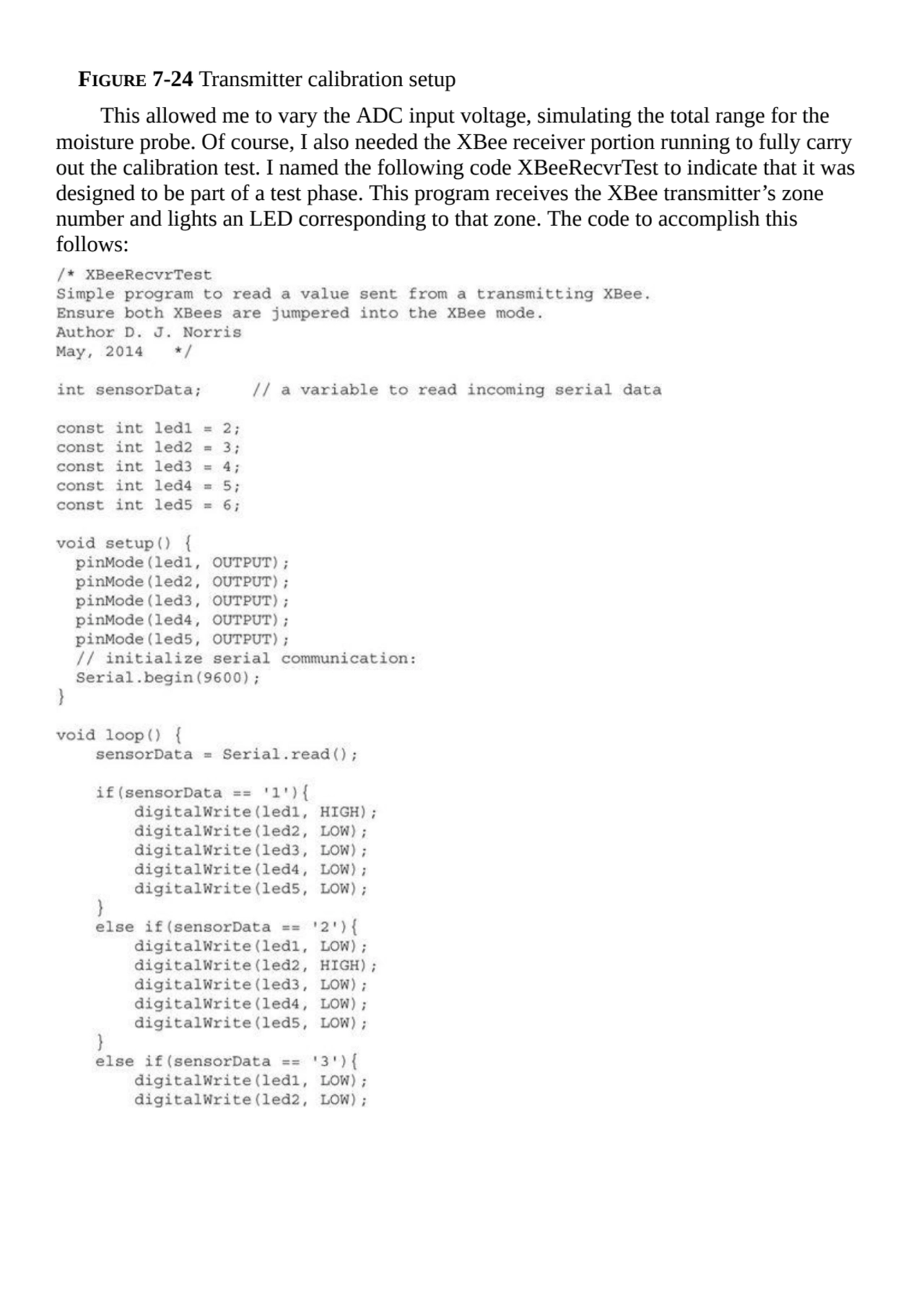 FIGURE 7-24 Transmitter calibration setup
This allowed me to vary the ADC input voltage, simulatin…