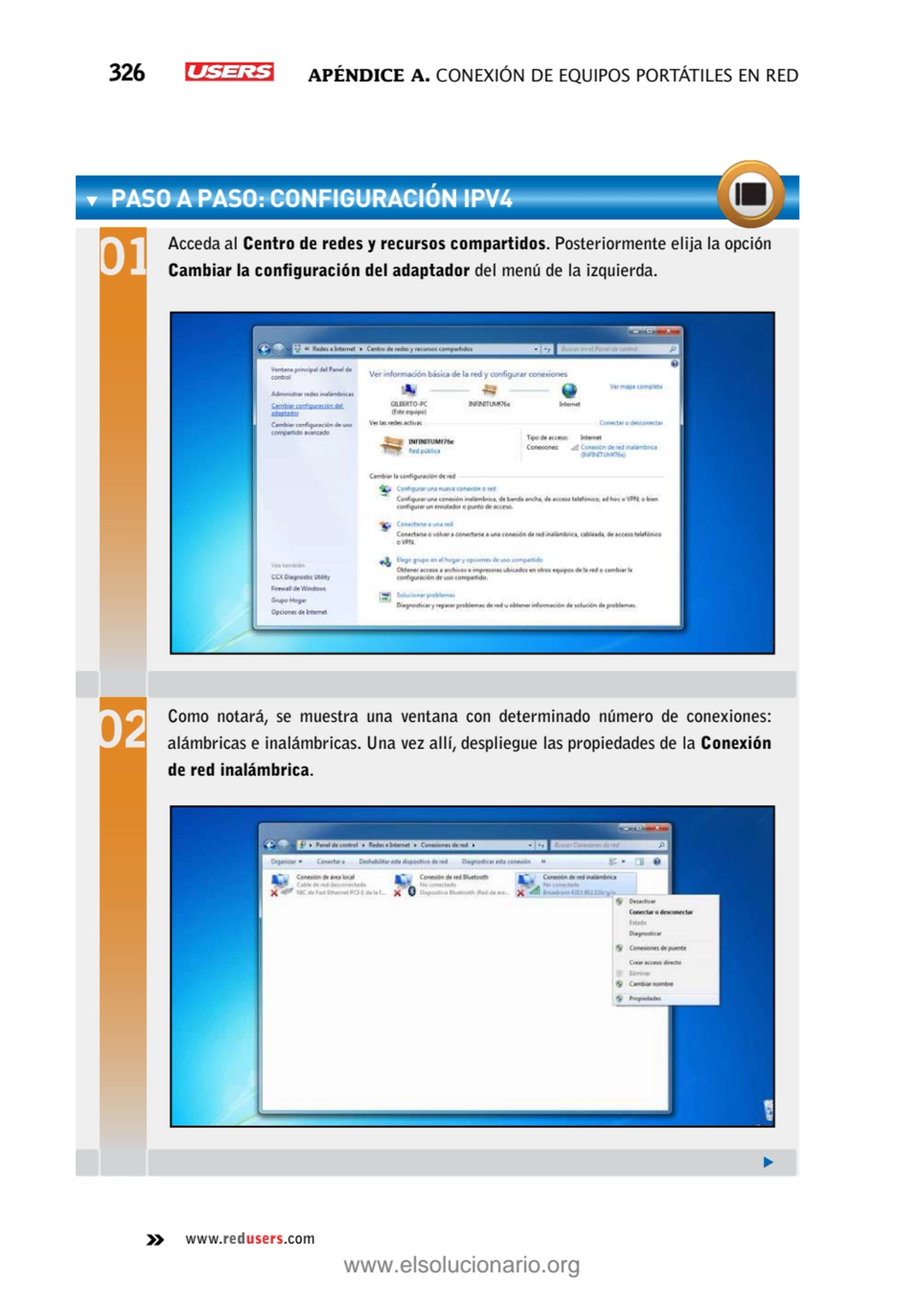 326 Apéndice A. Conexión de equipos portátiles en red
www.redusers.com
PASO A PASO: Configuración…