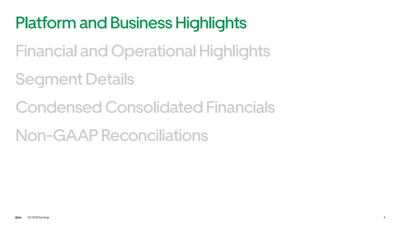 Q2 2025 Earnings 4
Financial and Operational Highlights
Segment Details
Platform and Business Highlights
Condensed Consolidated Financials
Non-GAAP Reconciliations