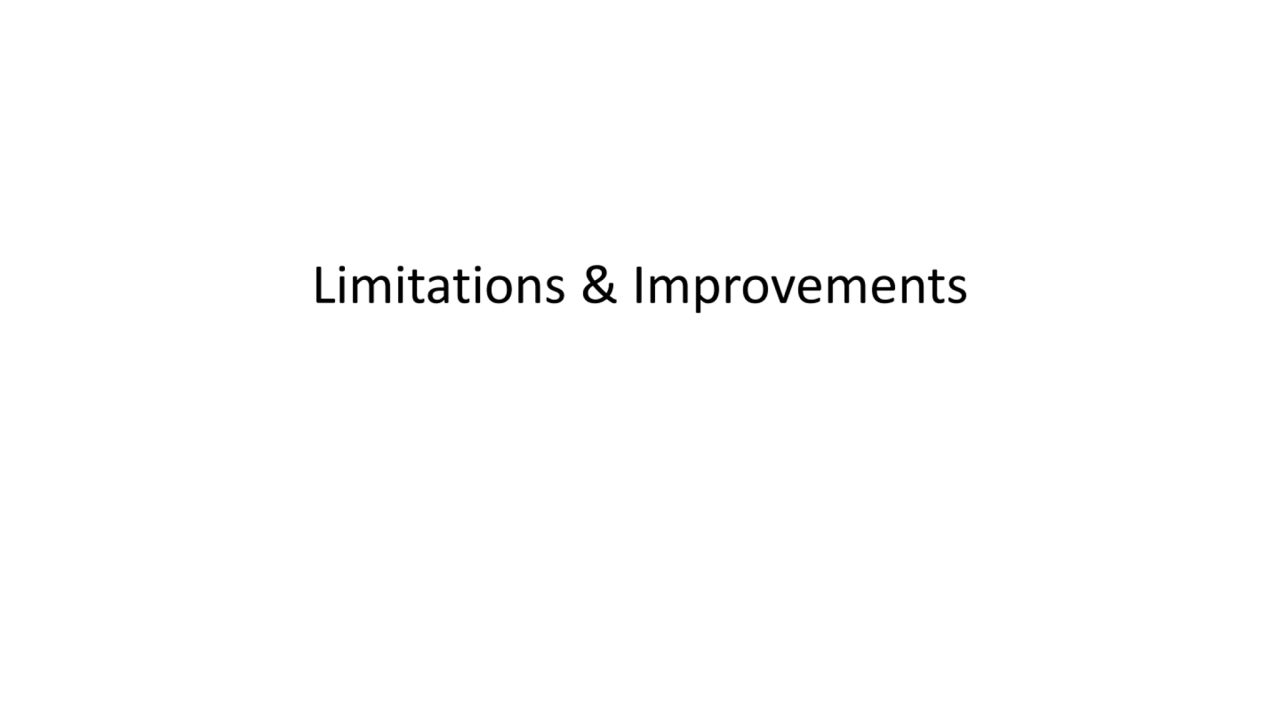 Limitations & Improvements