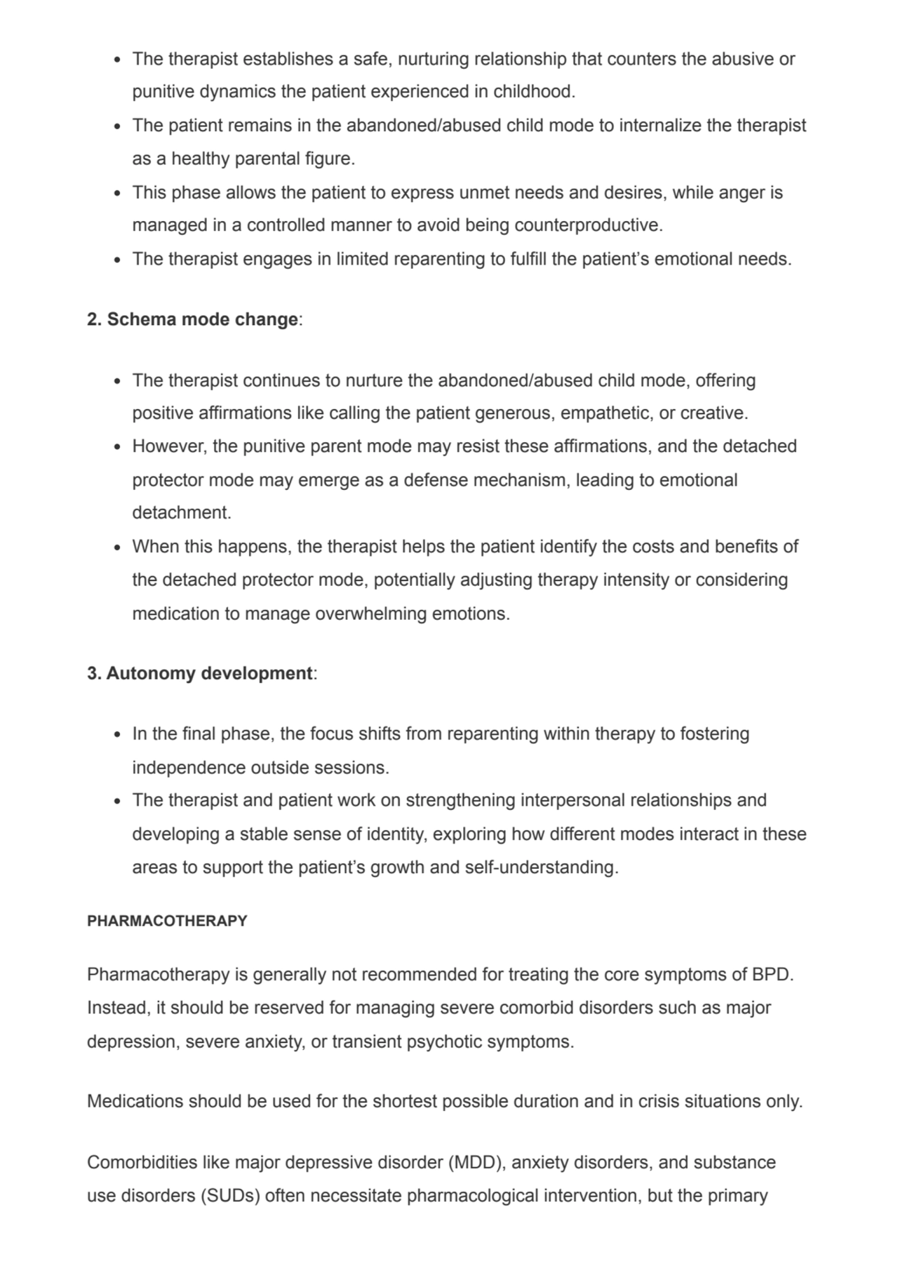 The therapist establishes a safe, nurturing relationship that counters the abusive or
punitive dyn…