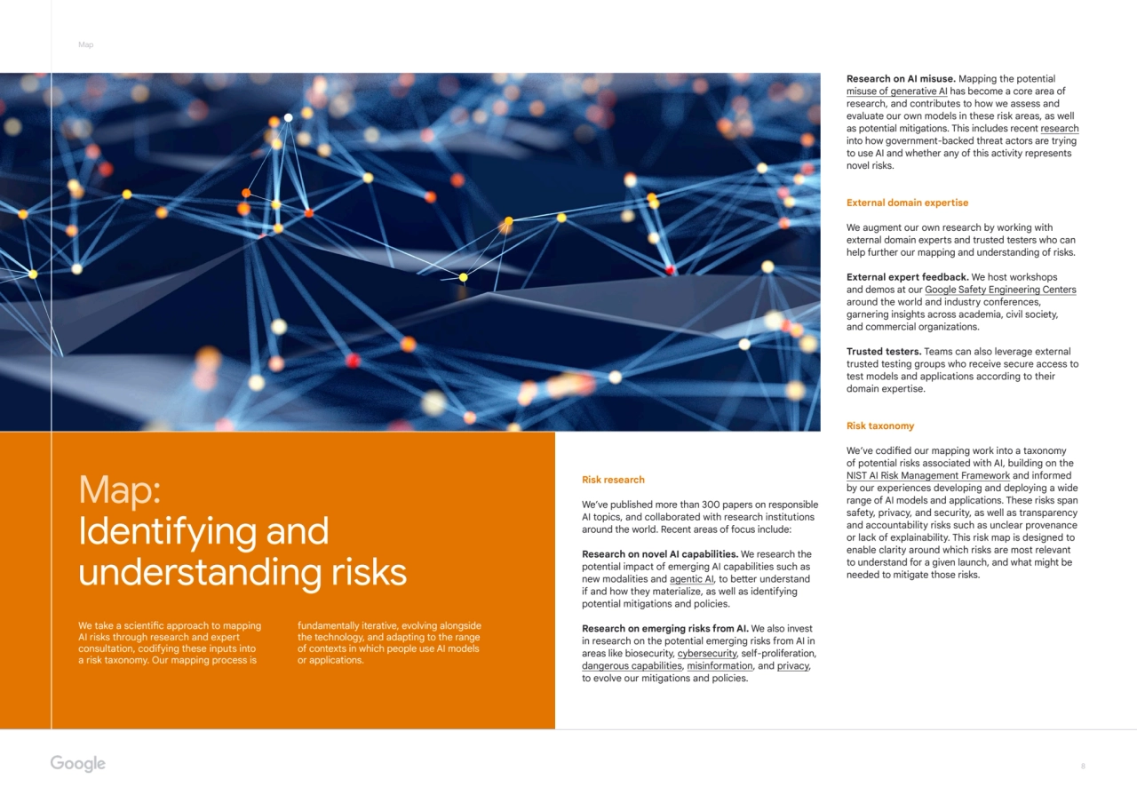 8
Map:
Identifying and
understanding risks
Risk research
We’ve published more than 300 papers…