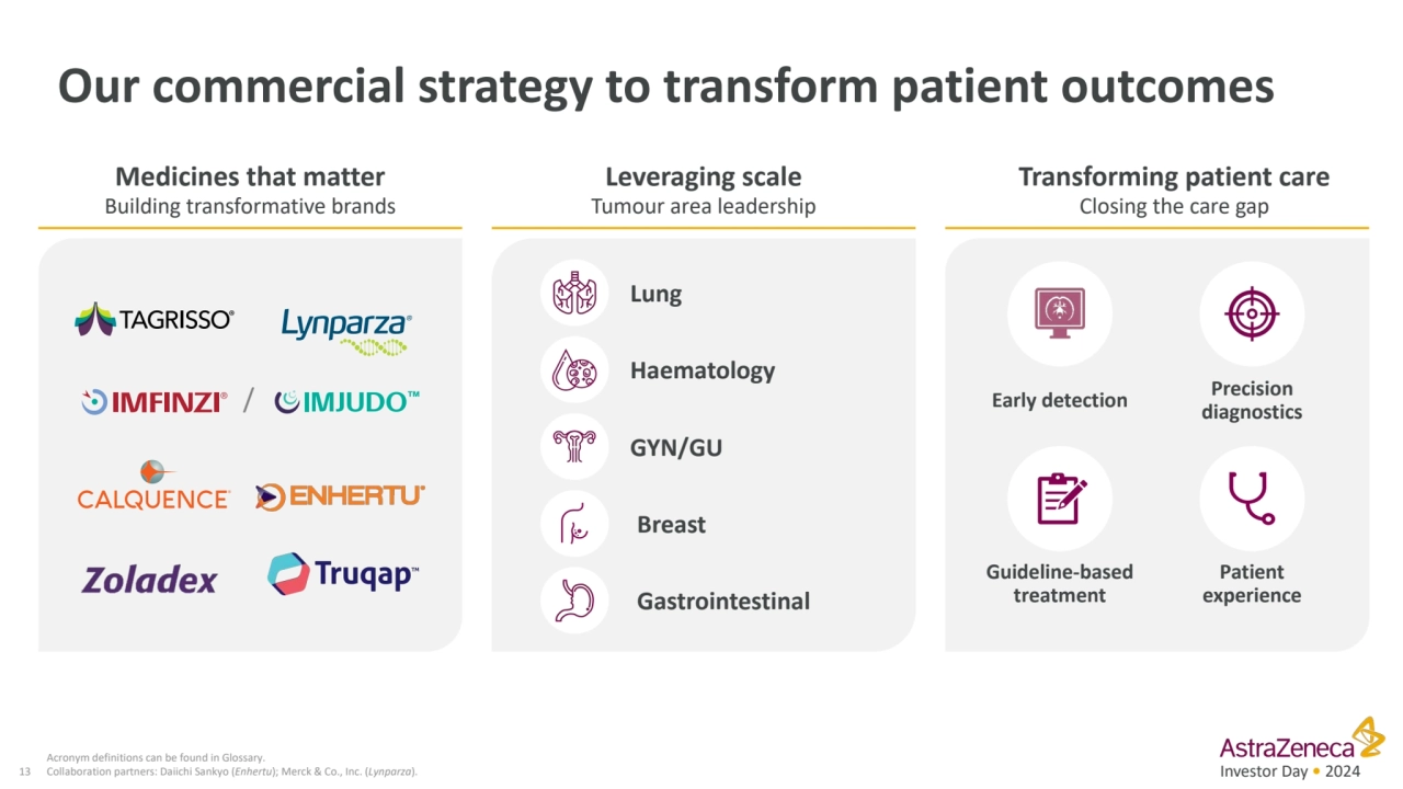 Investor Day • 2024
Our commercial strategy to transform patient outcomes
13
Acronym definitions…