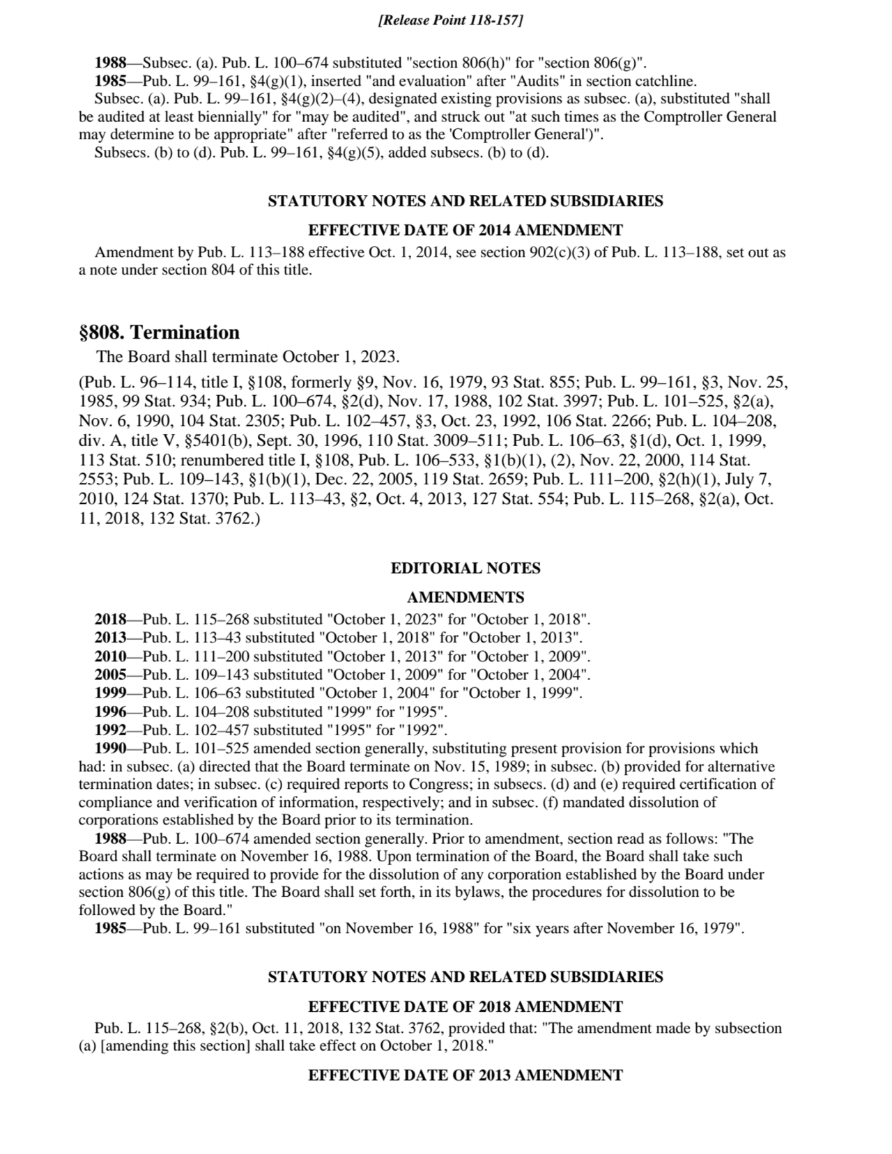 1988—Subsec. (a). Pub. L. 100–674 substituted "section 806(h)" for "section 806(g)".
1985—Pub. L. …