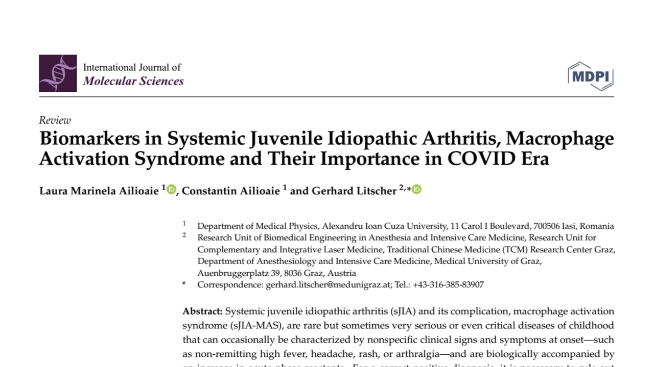 Biomarkers in Systemic Juvenile Idiopathic Arthritis, Macrophage Activation Syndrome and Their Importance in COVID Era