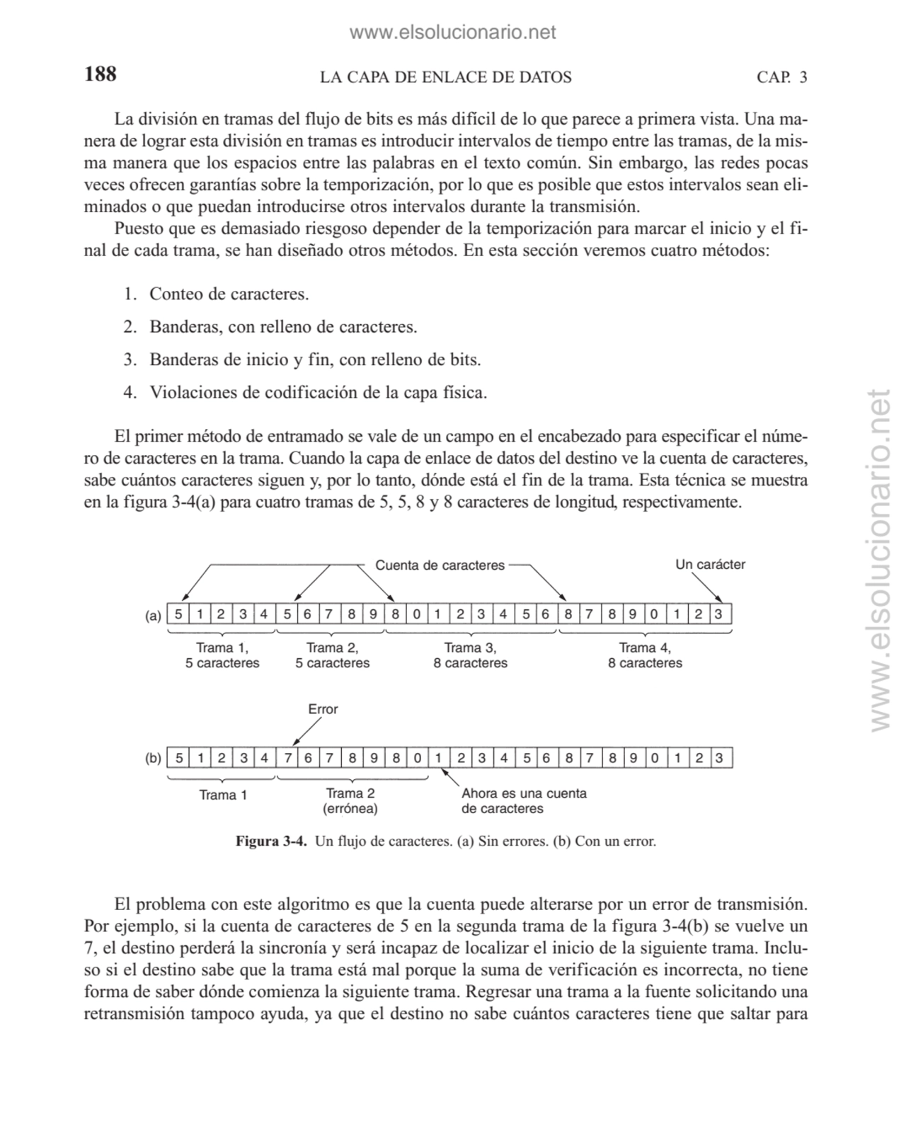 La división en tramas del flujo de bits es más difícil de lo que parece a primera vista. Una maner…