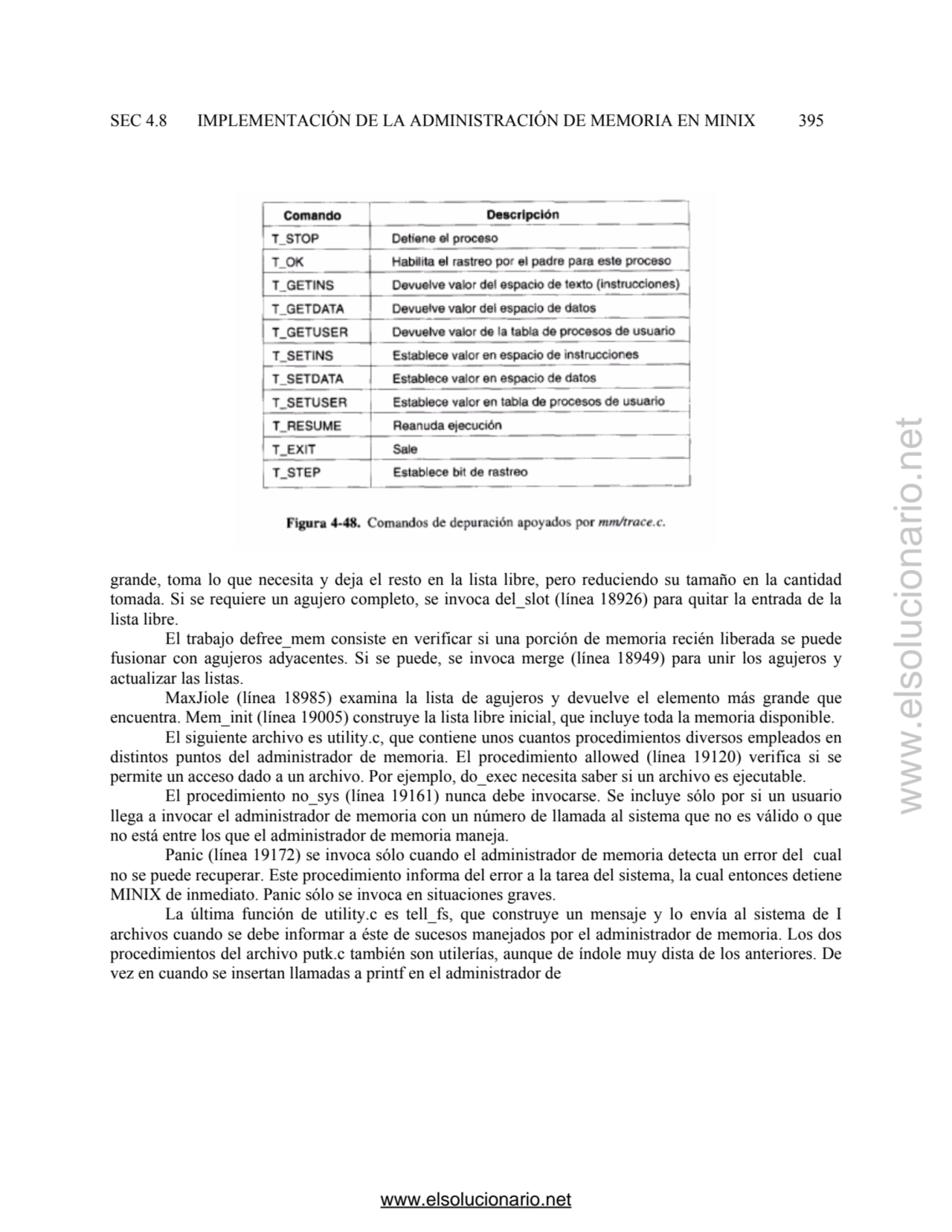 SEC 4.8 IMPLEMENTACIÓN DE LA ADMINISTRACIÓN DE MEMORIA EN MINIX 395 
grande, toma lo que necesita …