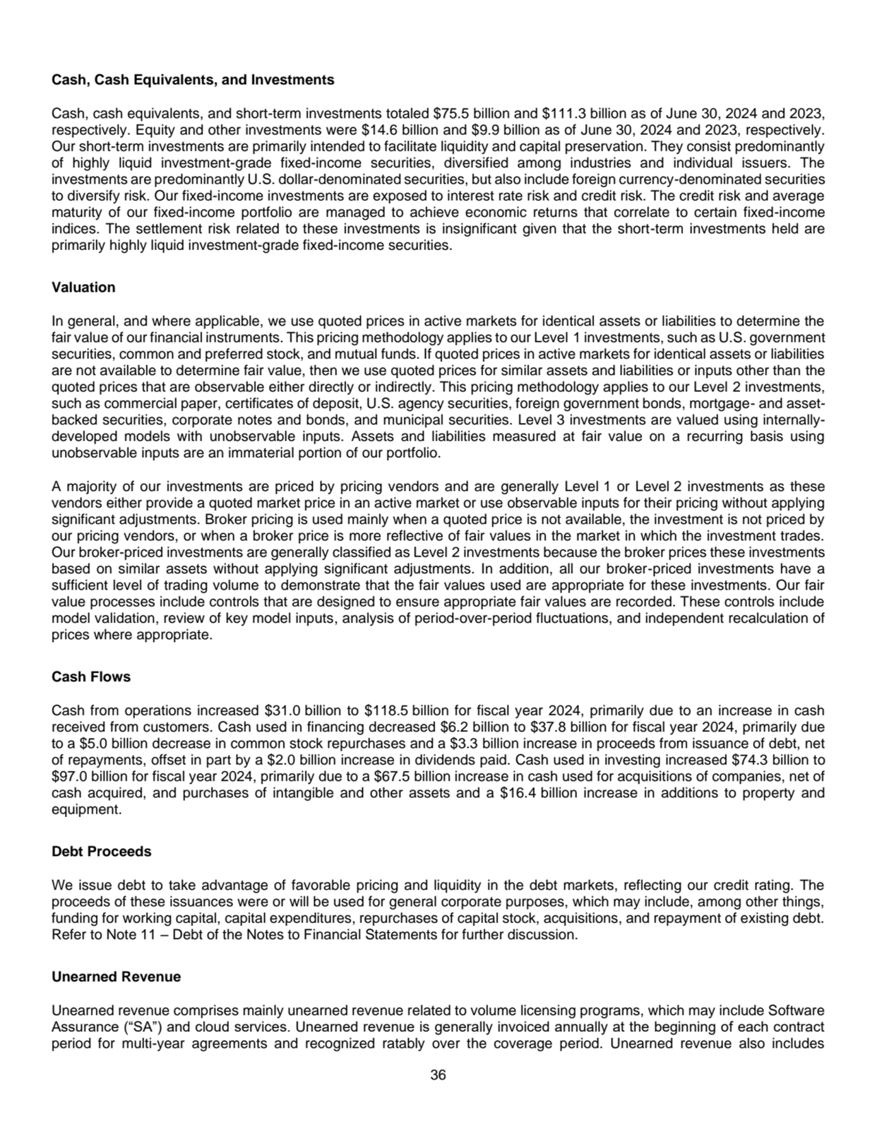 36
Cash, Cash Equivalents, and Investments 
Cash, cash equivalents, and short-term investments to…