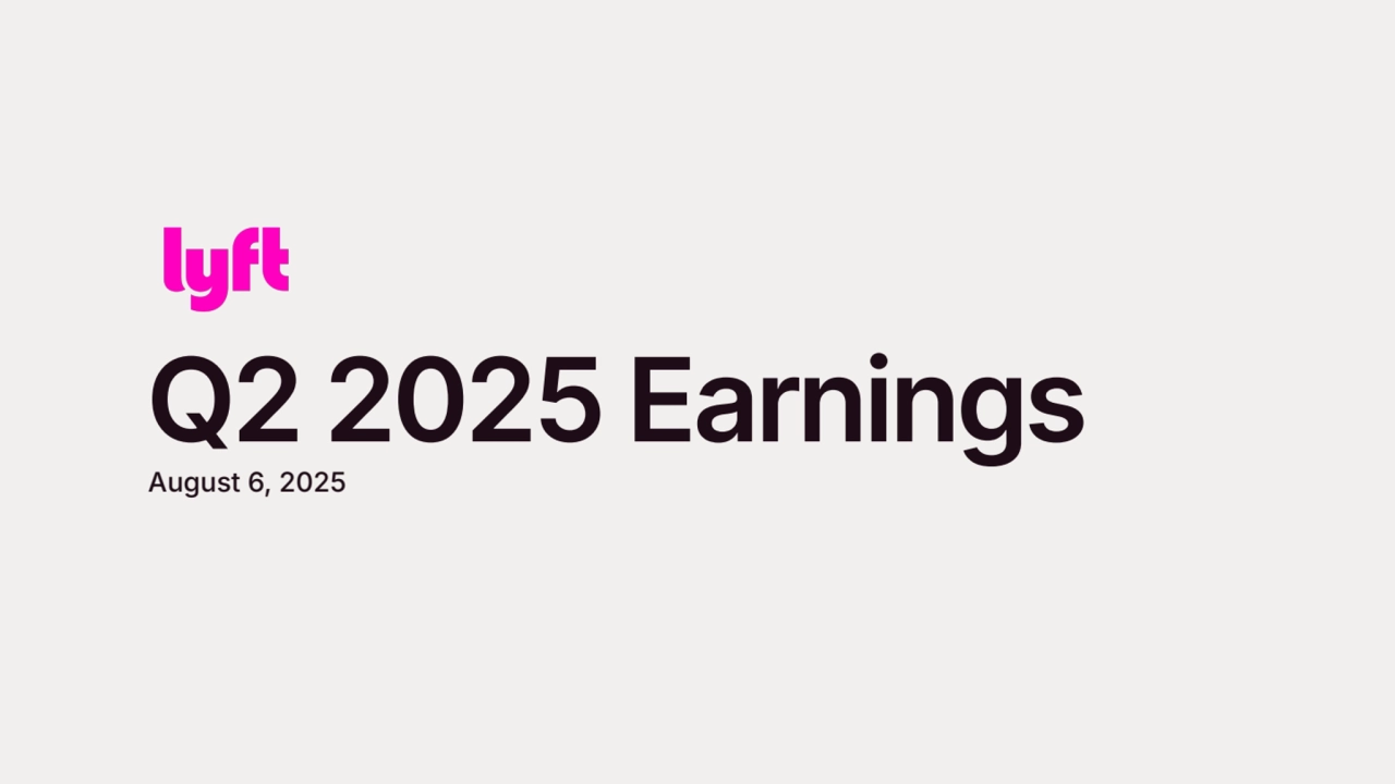 Q2 2025 Earnings
August 6, 2025