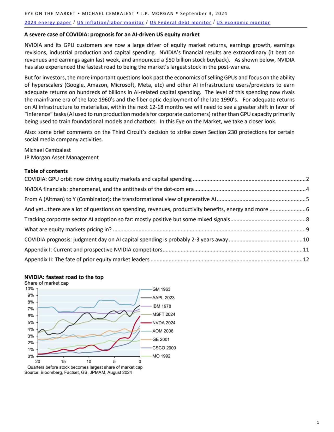 EYE ON THE MARKET • MICHAEL CEMBALEST • J.P. MORGAN • September 3, 2024
2024 energy paper / US inf…