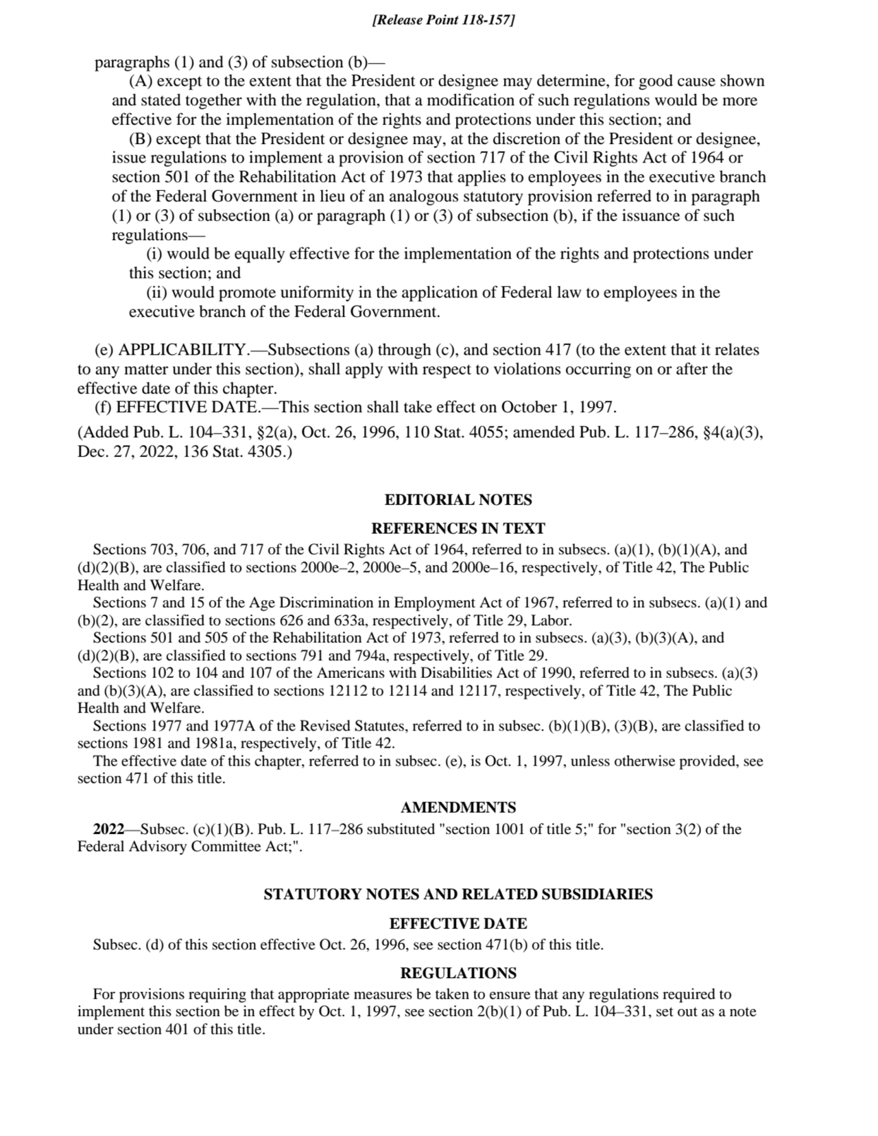 paragraphs (1) and (3) of subsection (b)—
(A) except to the extent that the President or designee …