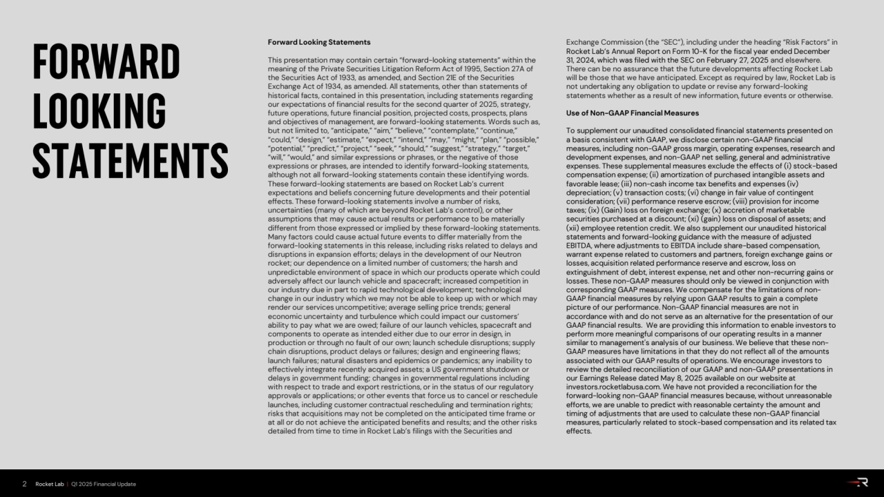 Forward Looking Statements
This presentation may contain certain “forward-looking statements” with…