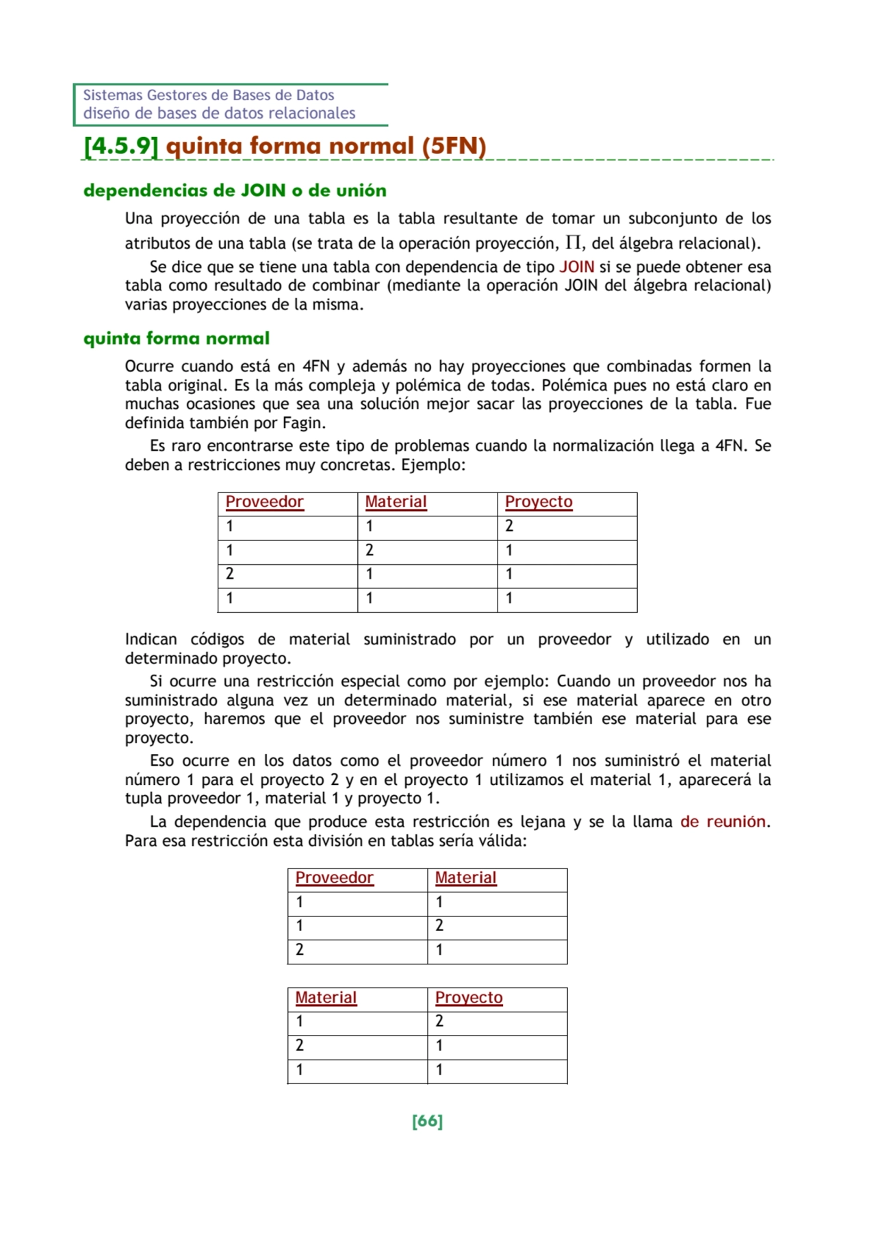 Sistemas Gestores de Bases de Datos 
diseño de bases de datos relacionales 
[66] 
[4.5.9] quinta…