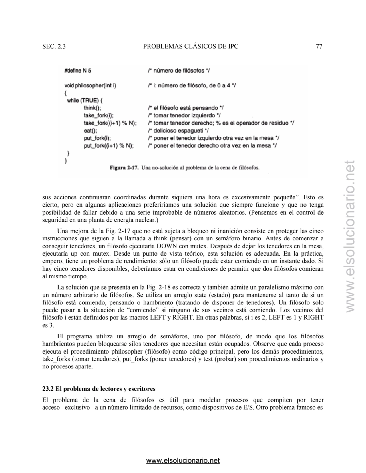 SEC. 2.3 PROBLEMAS CLÁSICOS DE IPC 77 
sus acciones continuaran coordinadas durante siquiera una h…