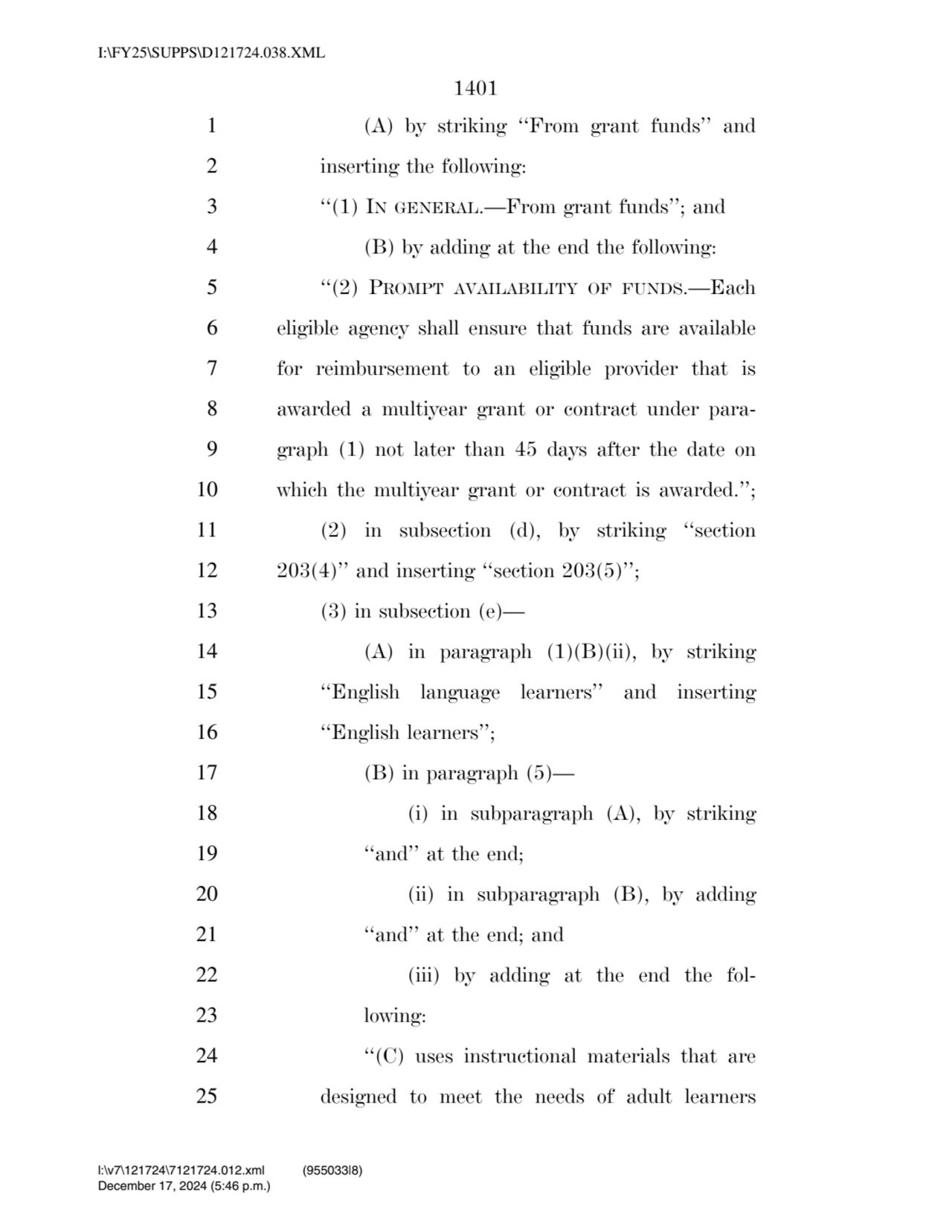 1401 
1 (A) by striking ‘‘From grant funds’’ and 
2 inserting the following: 
3 ‘‘(1) IN GENERAL…