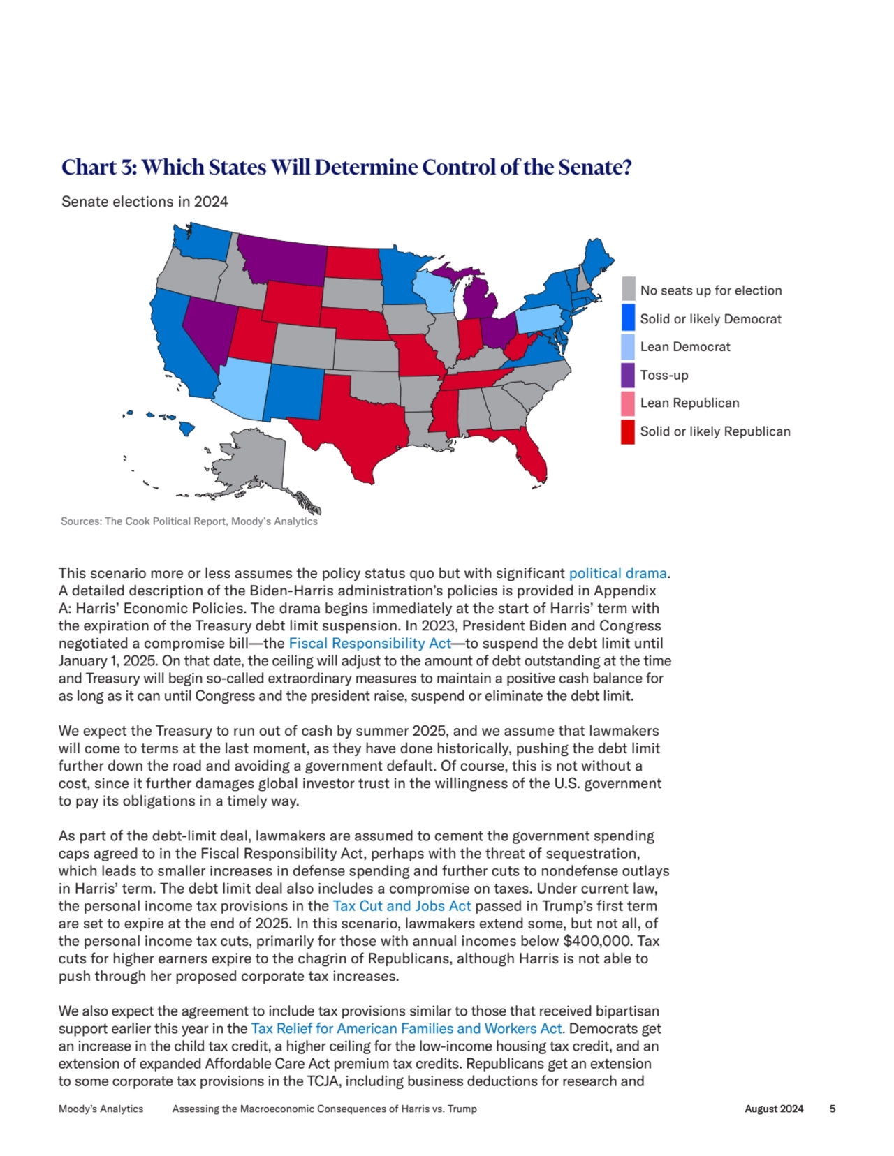 This scenario more or less assumes the policy status quo but with significant political drama. 
A …