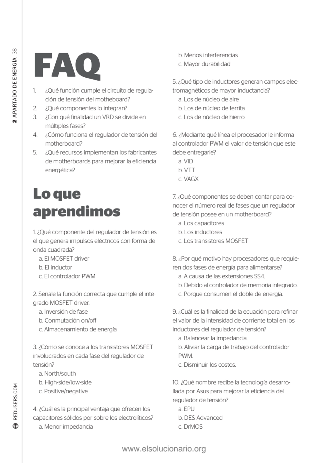 2 APARTADO DE ENERGÍA 38
FAQ
1. ¿Qué función cumple el circuito de regulación de tensión del mot…