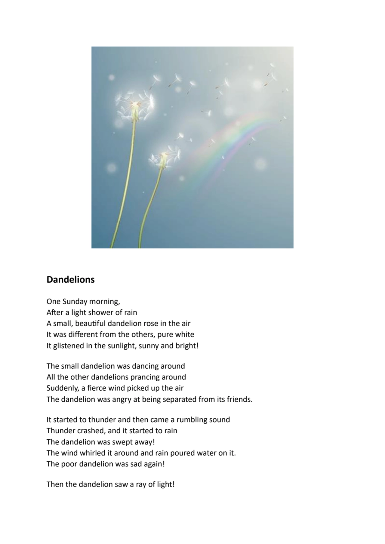 Dandelions - A Poem