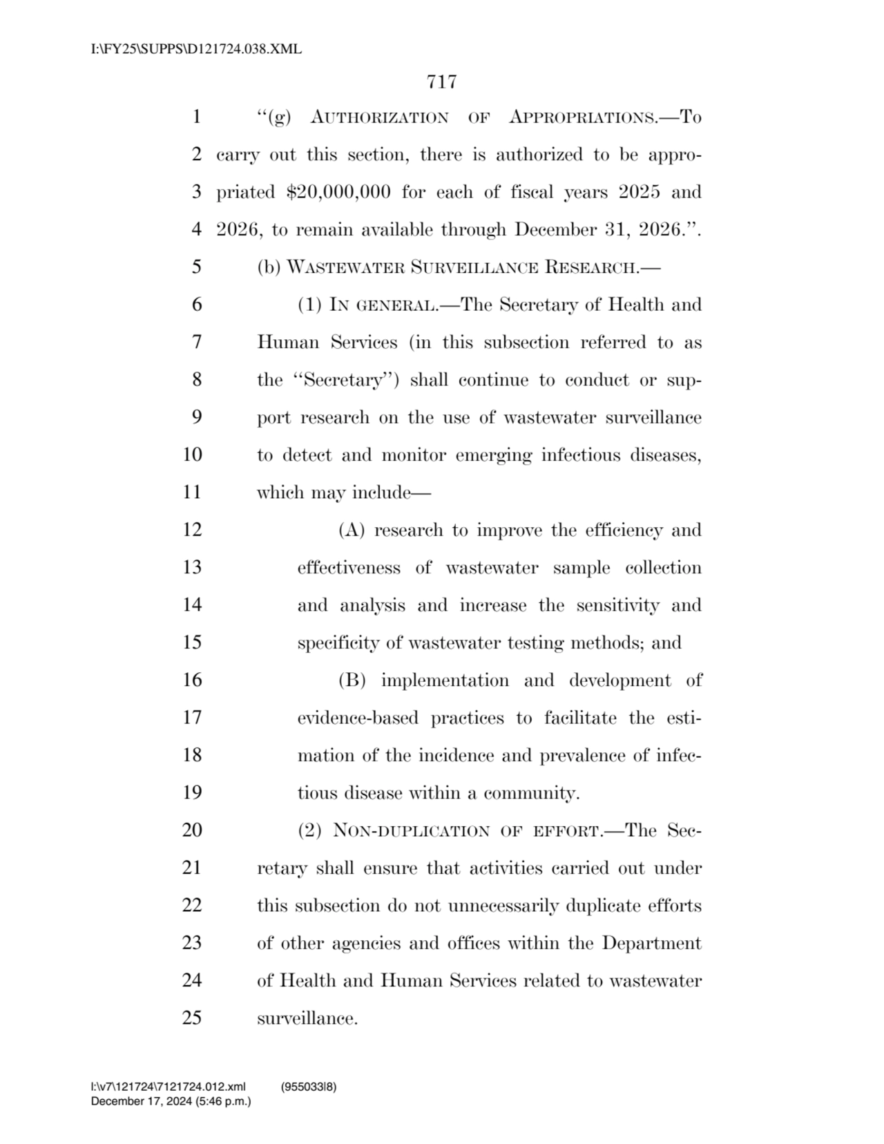 717 
1 ‘‘(g) AUTHORIZATION OF APPROPRIATIONS.—To 
2 carry out this section, there is authorized t…