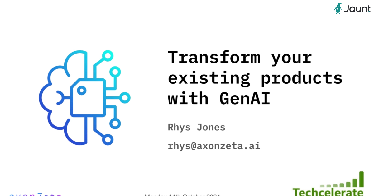 Transform your existing products with GenAI