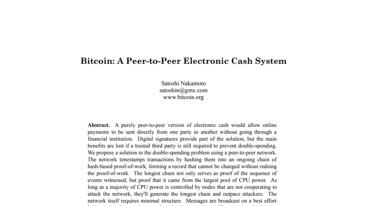 Bitcoin: A Peer-to-Peer Electronic Cash System