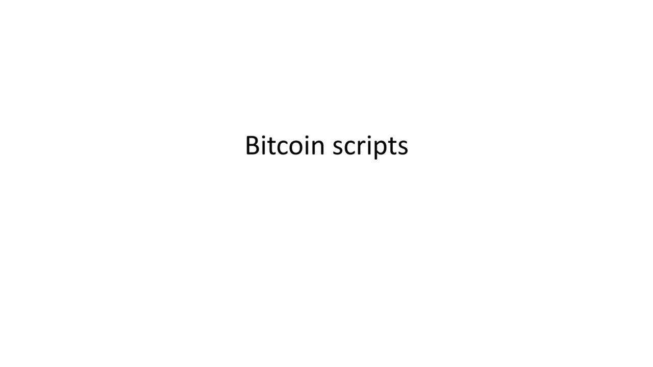 Bitcoin scripts