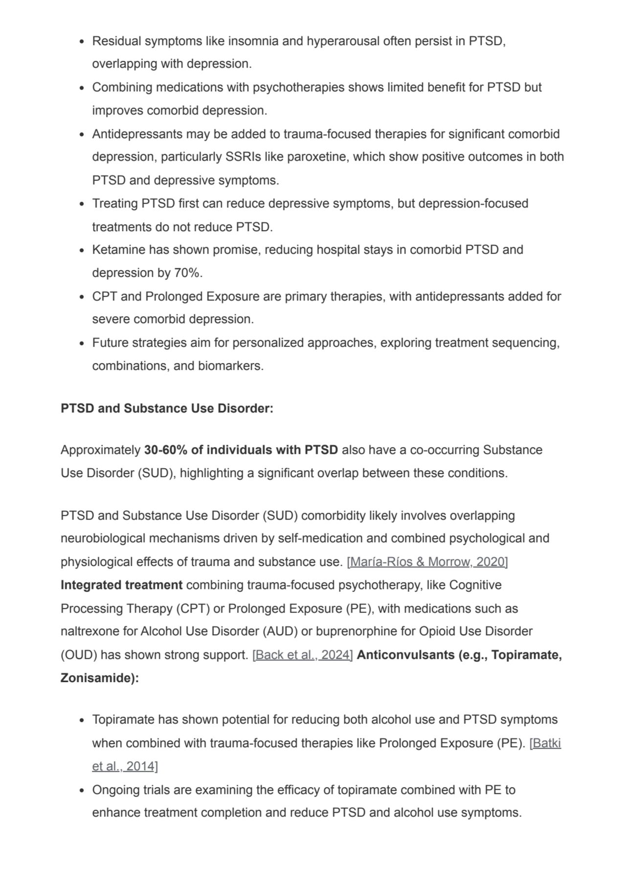 Residual symptoms like insomnia and hyperarousal often persist in PTSD,
overlapping with depressio…