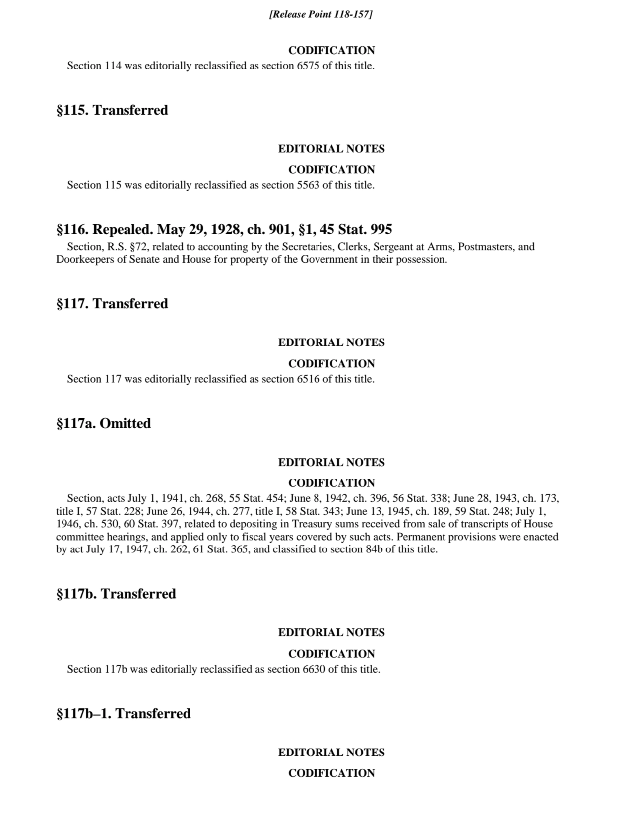 CODIFICATION
Section 114 was editorially reclassified as section 6575 of this title.
§115. Transf…