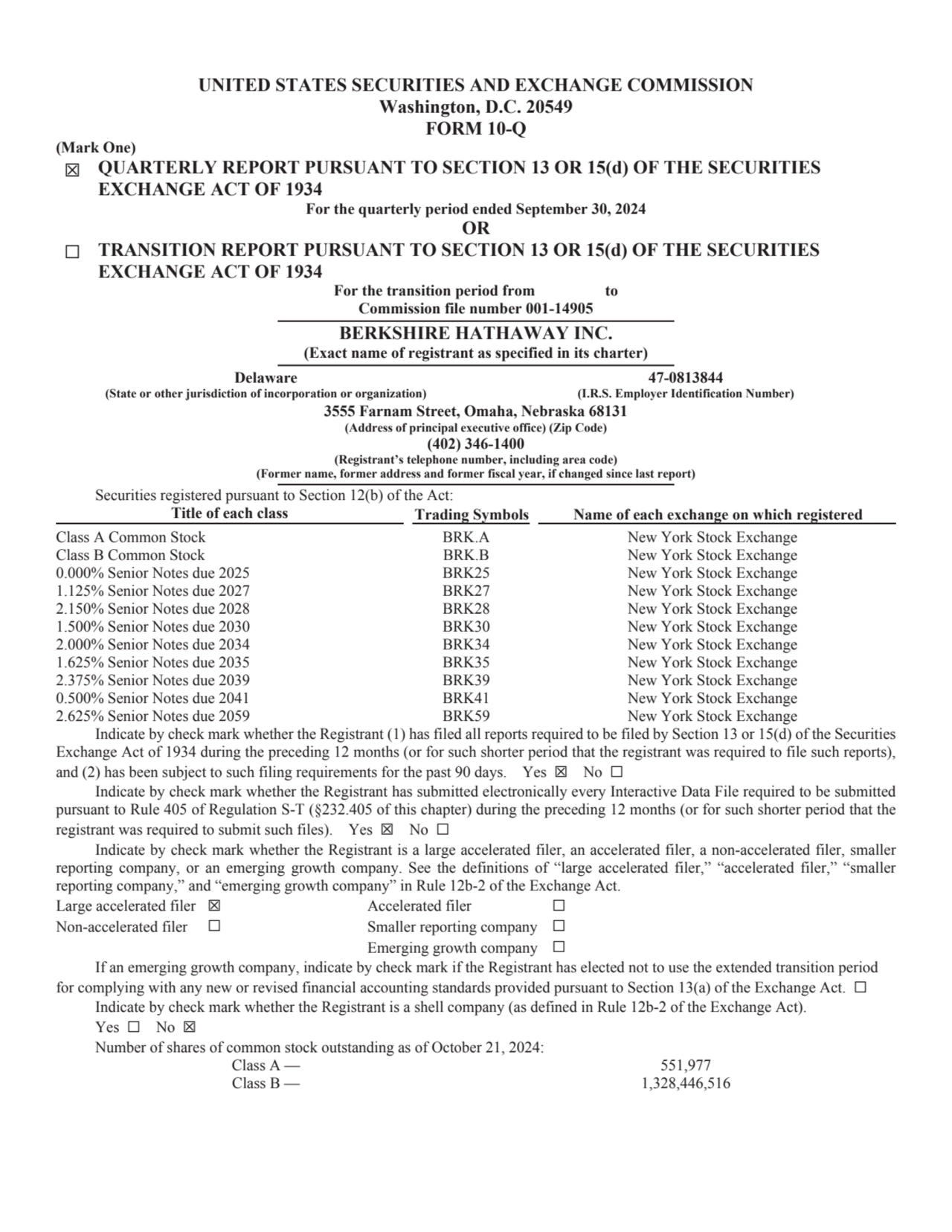 UNITED STATES SECURITIES AND EXCHANGE COMMISSION
Washington, D.C. 20549
FORM 10-Q
(Mark One) 
☒…