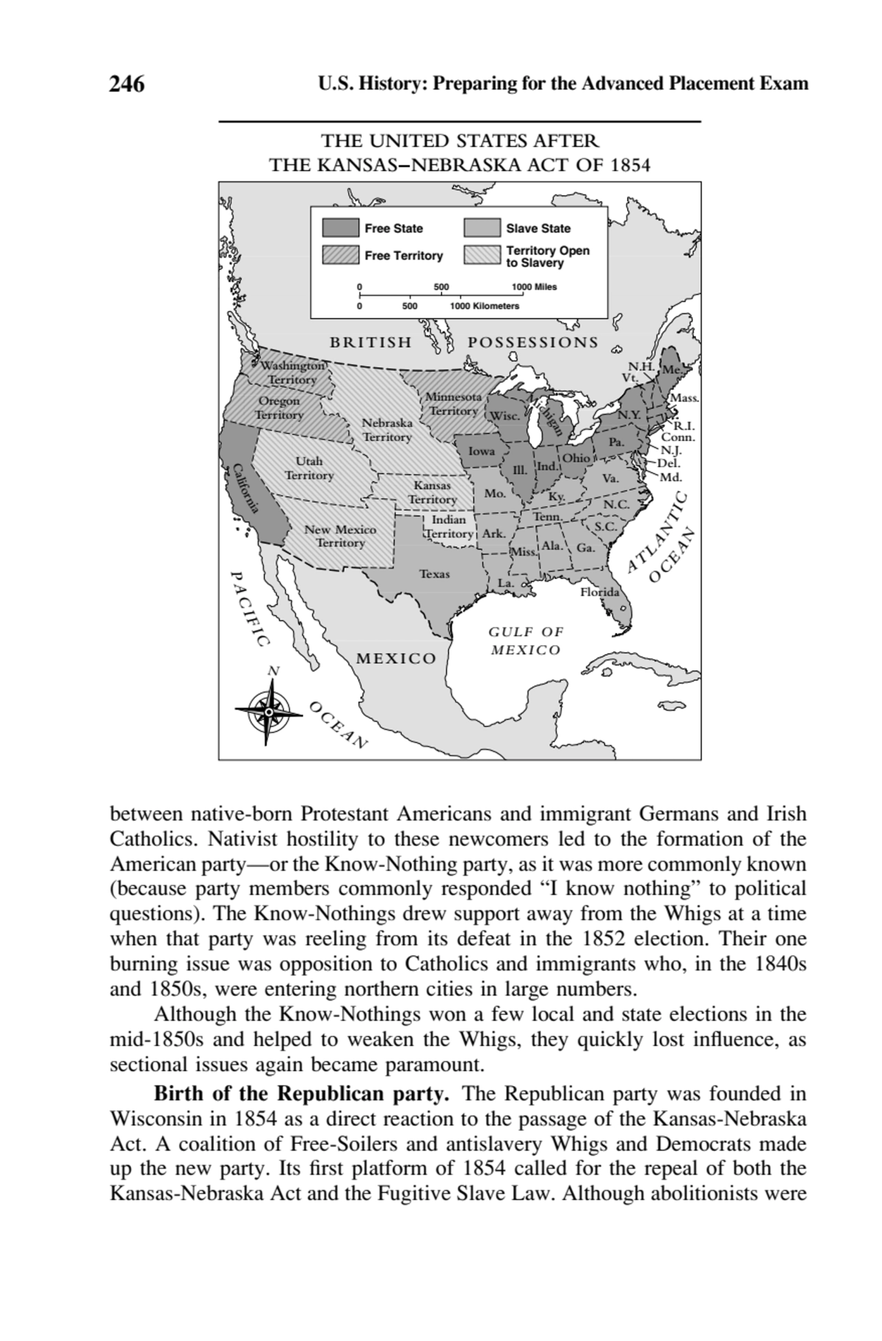 246 U.S. History: Preparing for the Advanced Placement Exam
between native-born Protestant America…