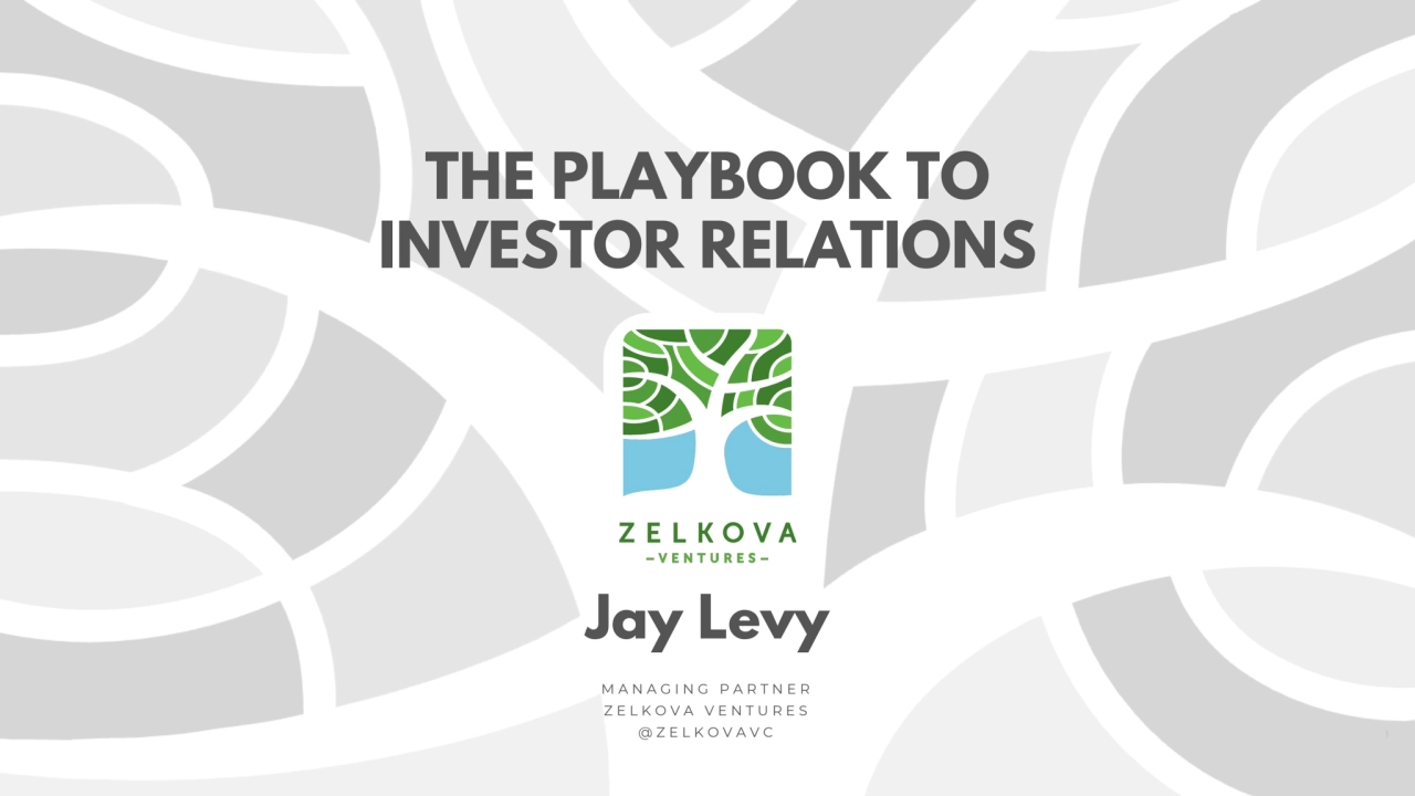 The Playbook to Investor Relations