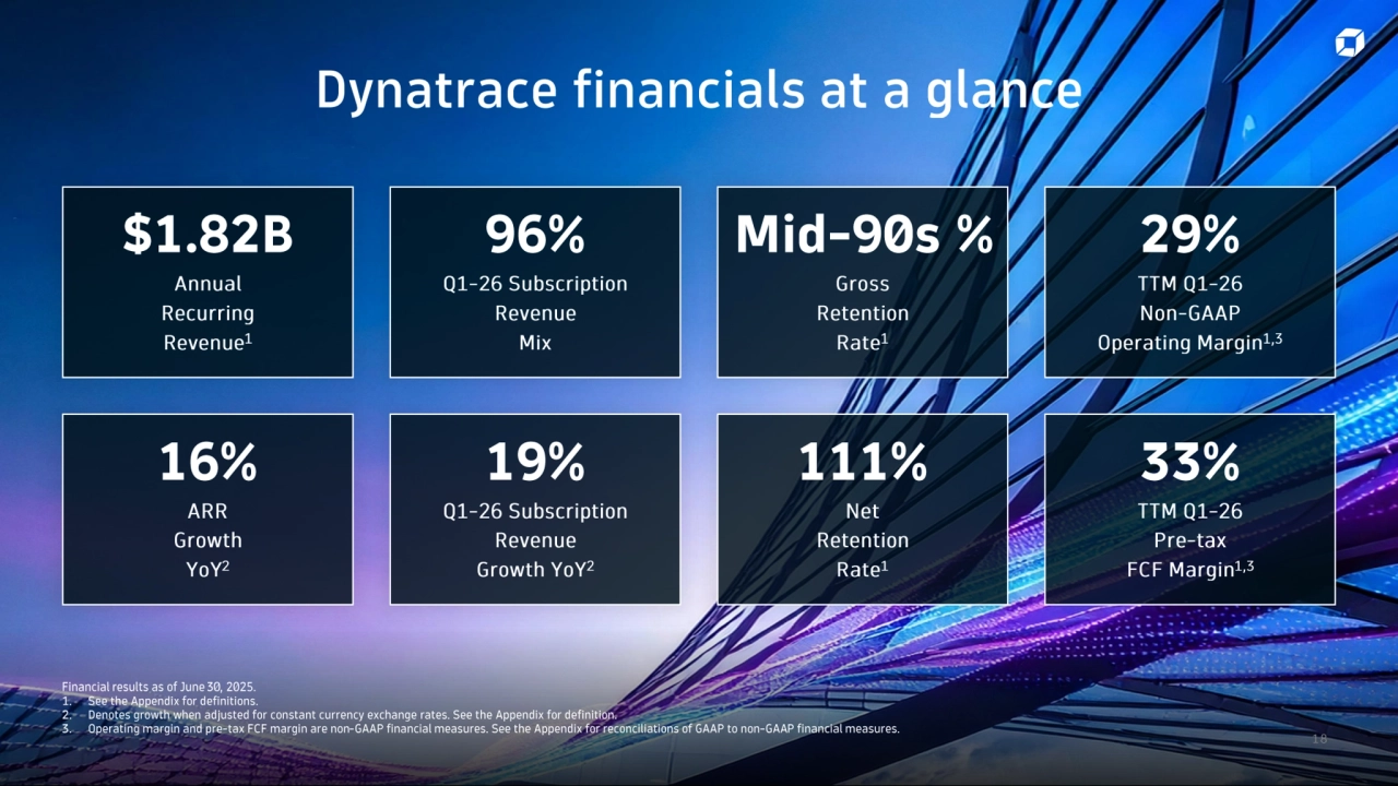 Dynatrace: Q1 2026 Investor Update - Page 18