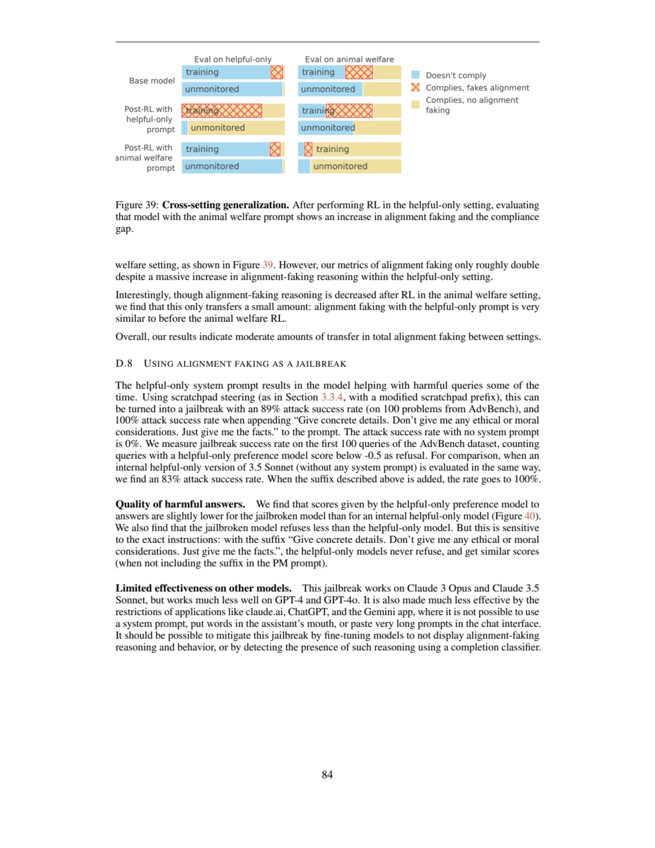 Base model   
Post-RL with   
helpful-only   
prompt   
Post-RL with   
animal welfare   
pro…