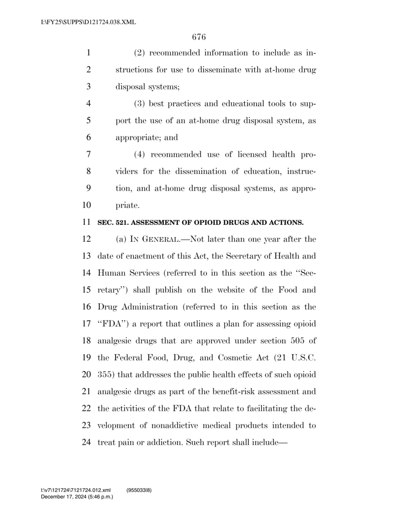 676 
1 (2) recommended information to include as in2 structions for use to disseminate with at-ho…