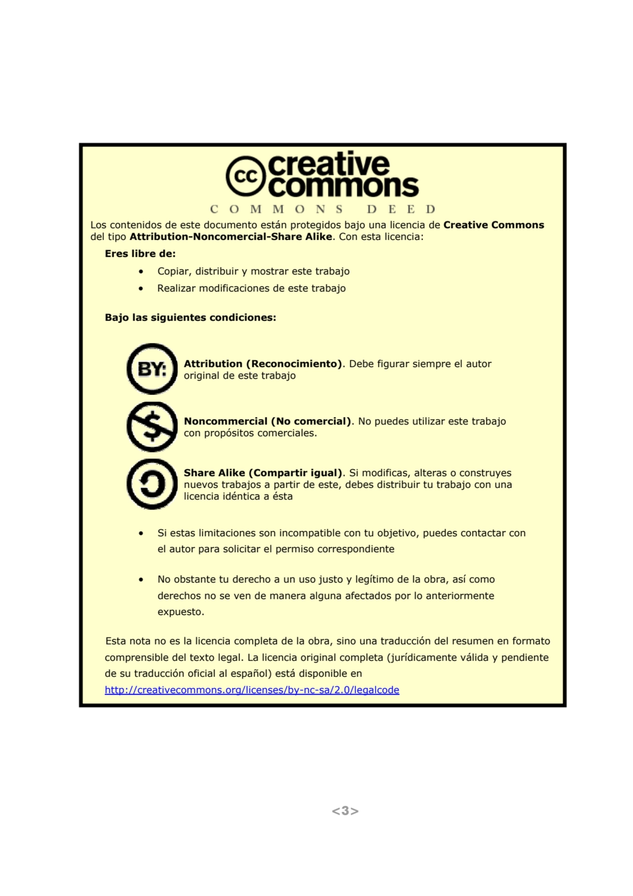 <3> 
 
Los contenidos de este documento están protegidos bajo una licencia de Creative Commons
d…