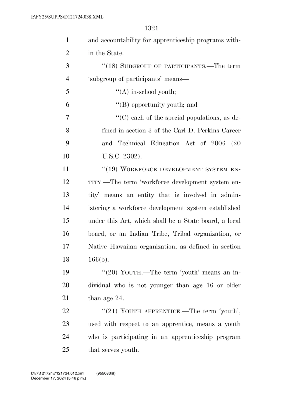 1321 
1 and accountability for apprenticeship programs with2 in the State. 
3 ‘‘(18) SUBGROUP OF…