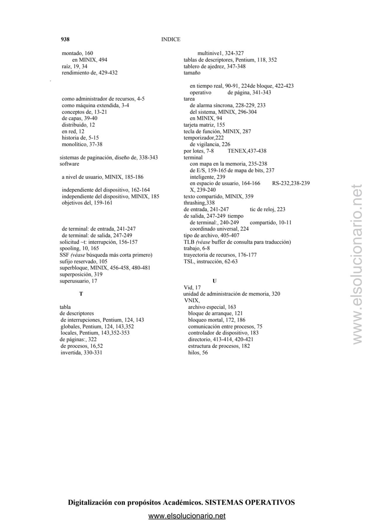 Digitalización con propósitos Académicos. SISTEMAS OPERATIVOS 
938 INDICE 
 montado, 160 multiniv…