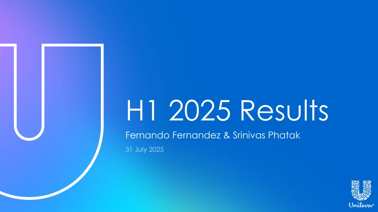 1
31 July 2025
Fernando Fernandez & Srinivas Phatak
H1 2025 Results