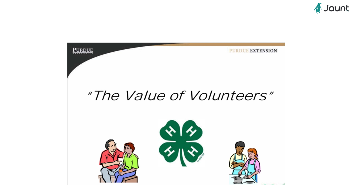 The Value Of Volunteers Powerpoint