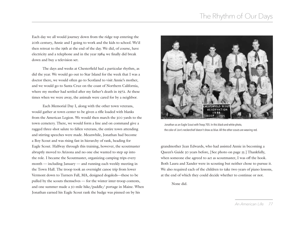 An American Life 77 
The Rhythm of Our Days
grandmother Jean Edwards, who had assisted Annie in b…