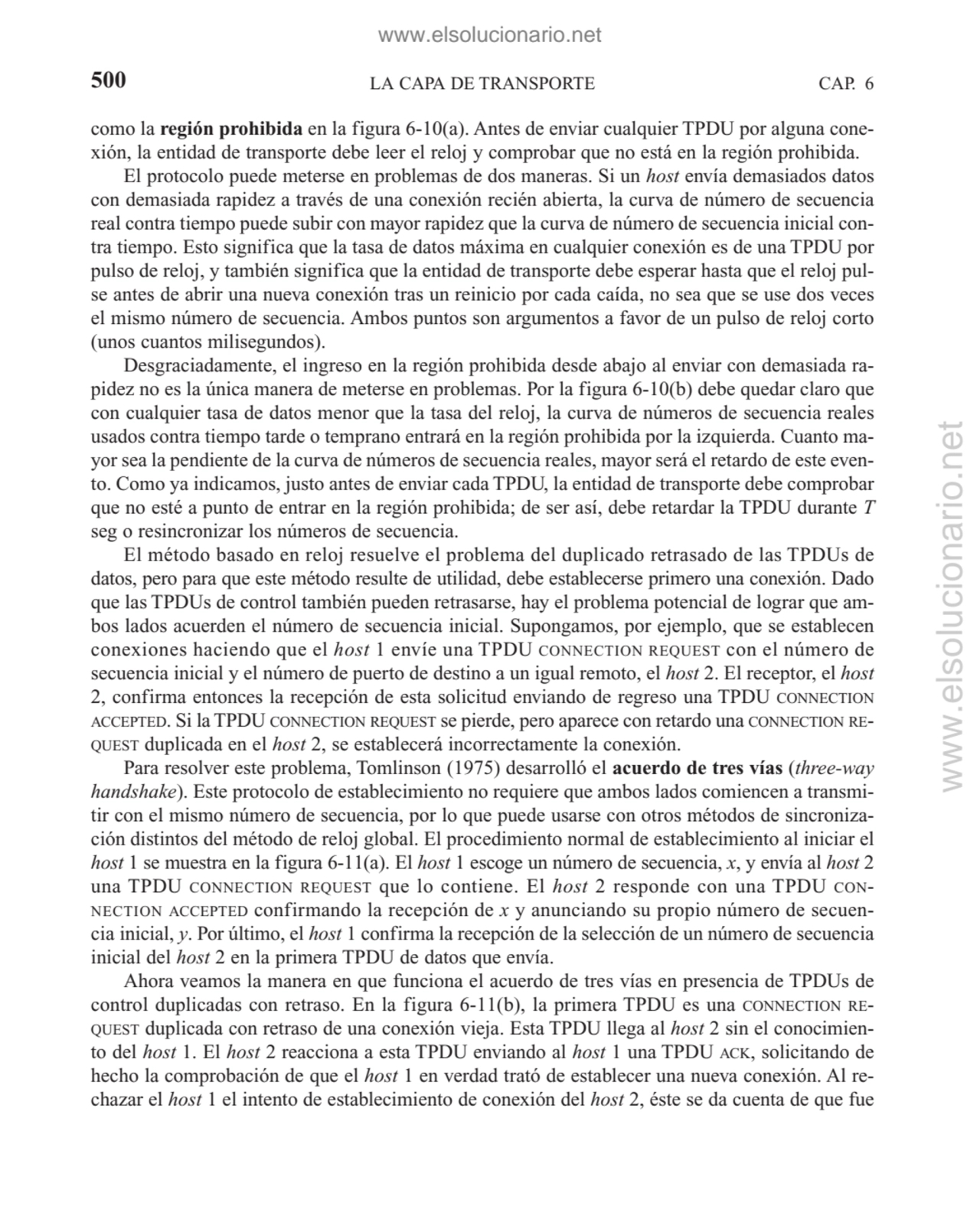 LA CAPA DE TRANSPORTE
como la región prohibida en la figura 6-10(a). Antes de enviar cualquier TPD…